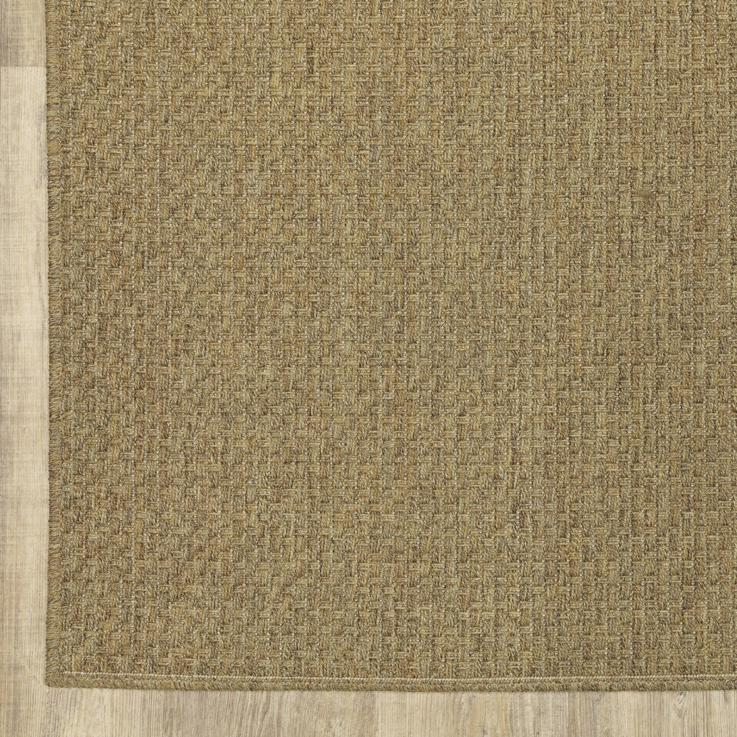 Karavia Solid Mocha Seagrass Look Indoor Outdoor Rug - Karavia 2160N