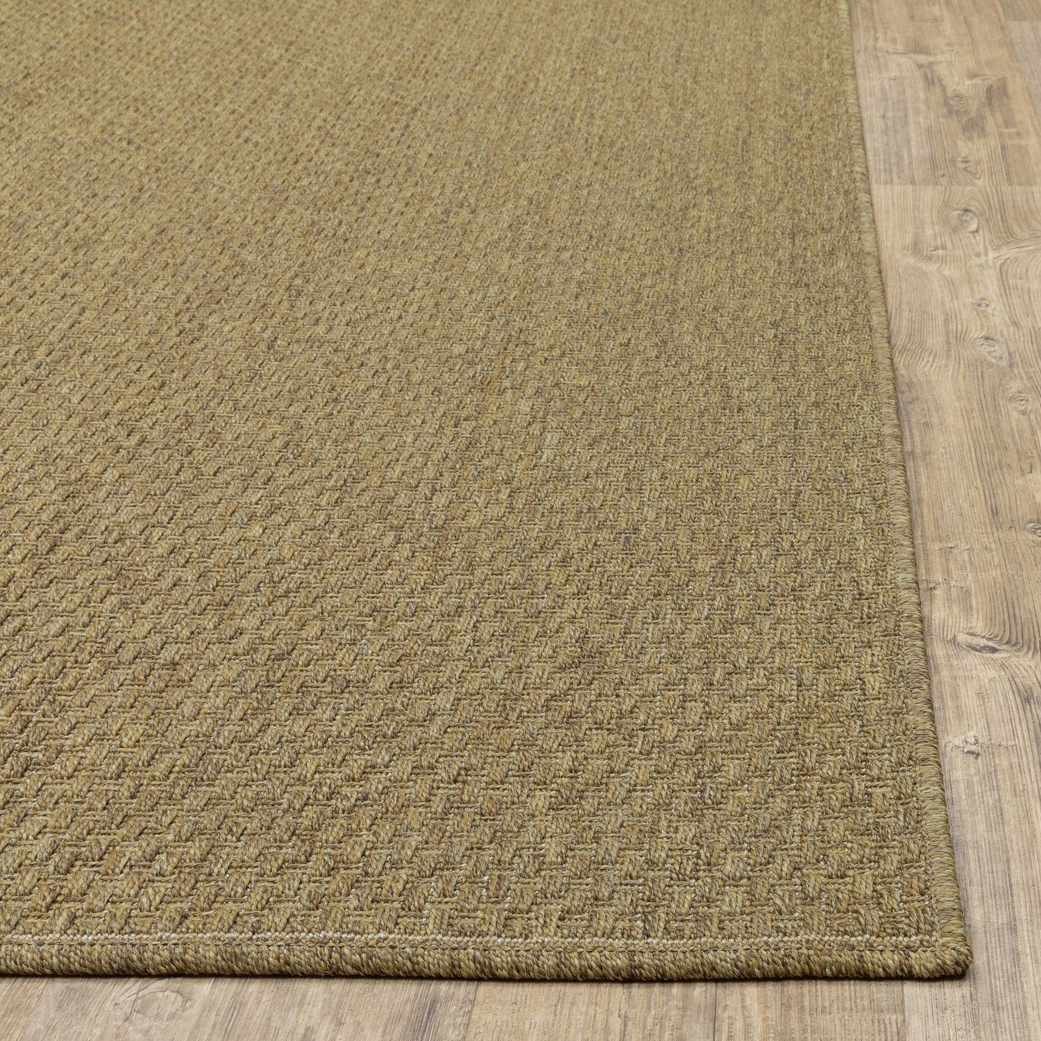 Karavia Solid Mocha Seagrass Look Indoor Outdoor Rug - Karavia 2160N