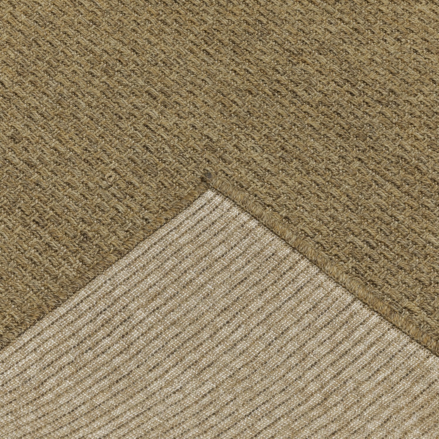 Karavia Solid Mocha Seagrass Look Indoor Outdoor Rug - Karavia 2160N