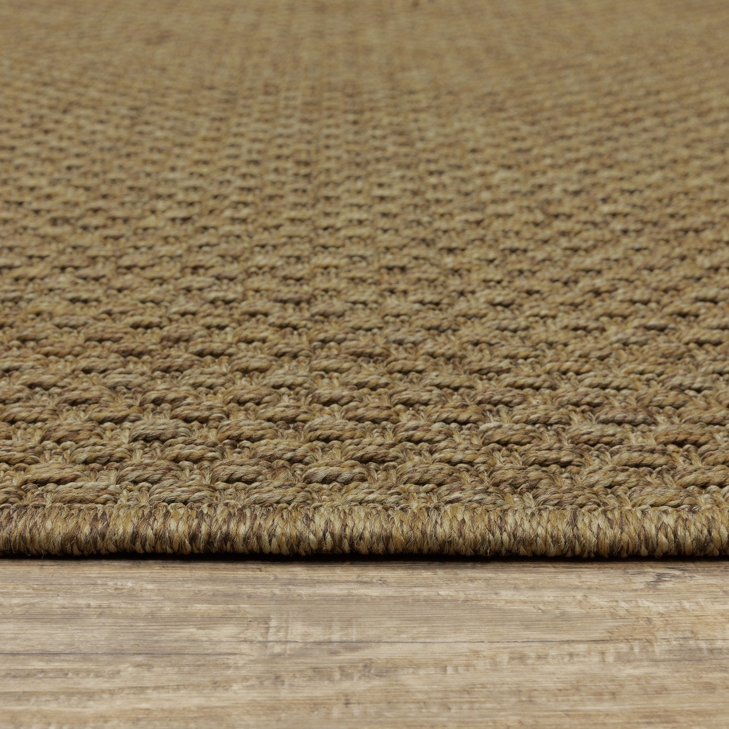 Karavia Solid Mocha Seagrass Look Indoor Outdoor Rug - Karavia 2160N