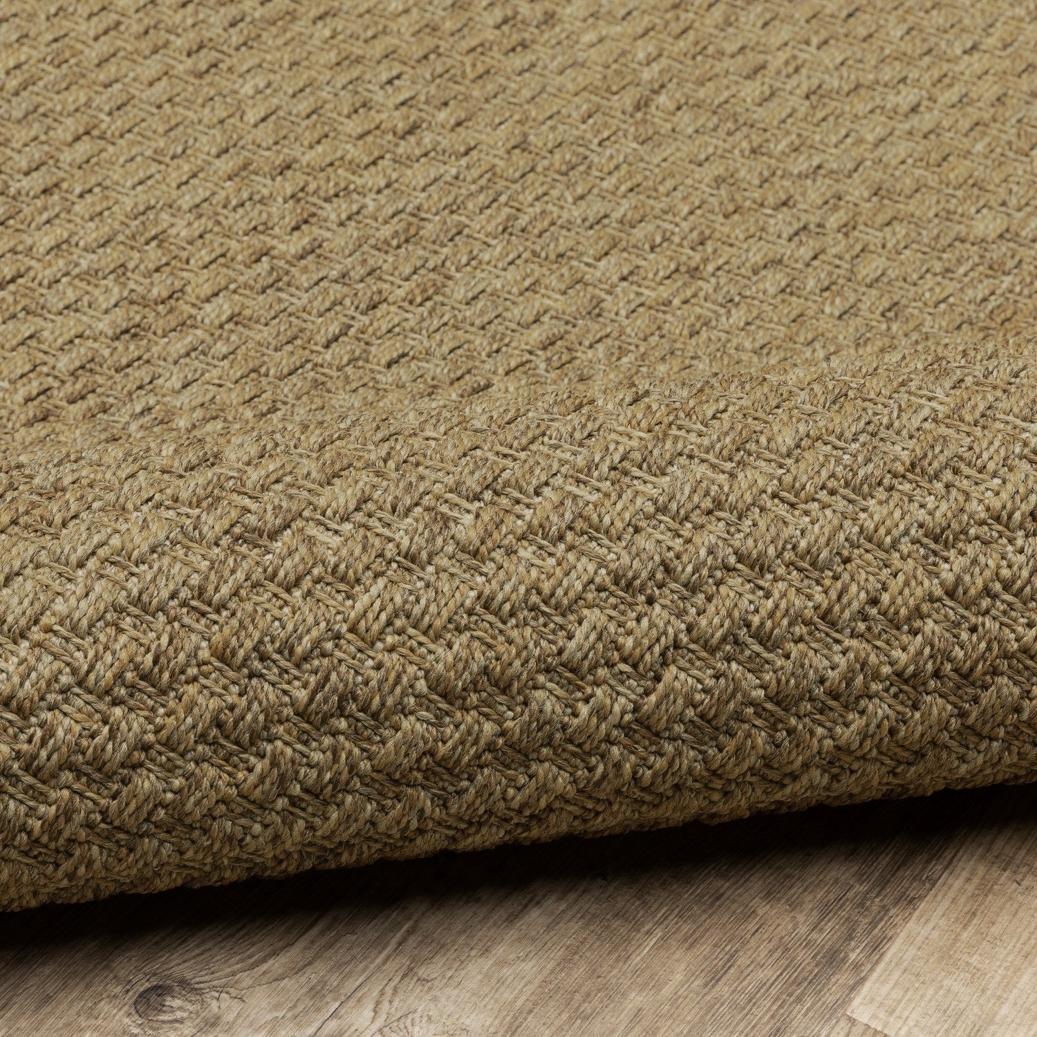 Karavia Solid Mocha Seagrass Look Indoor Outdoor Rug - Karavia 2160N