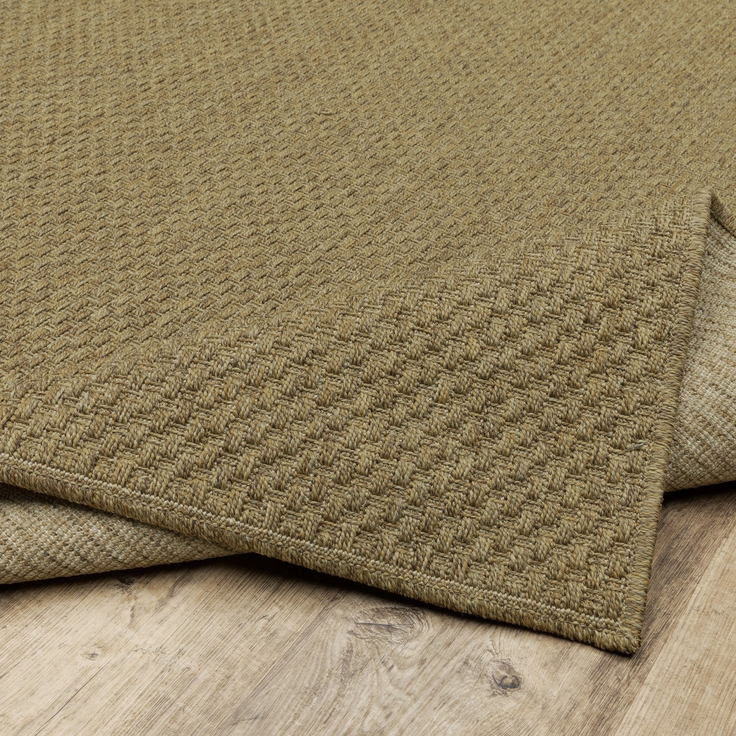 Karavia Solid Mocha Seagrass Look Indoor Outdoor Rug - Karavia 2160N