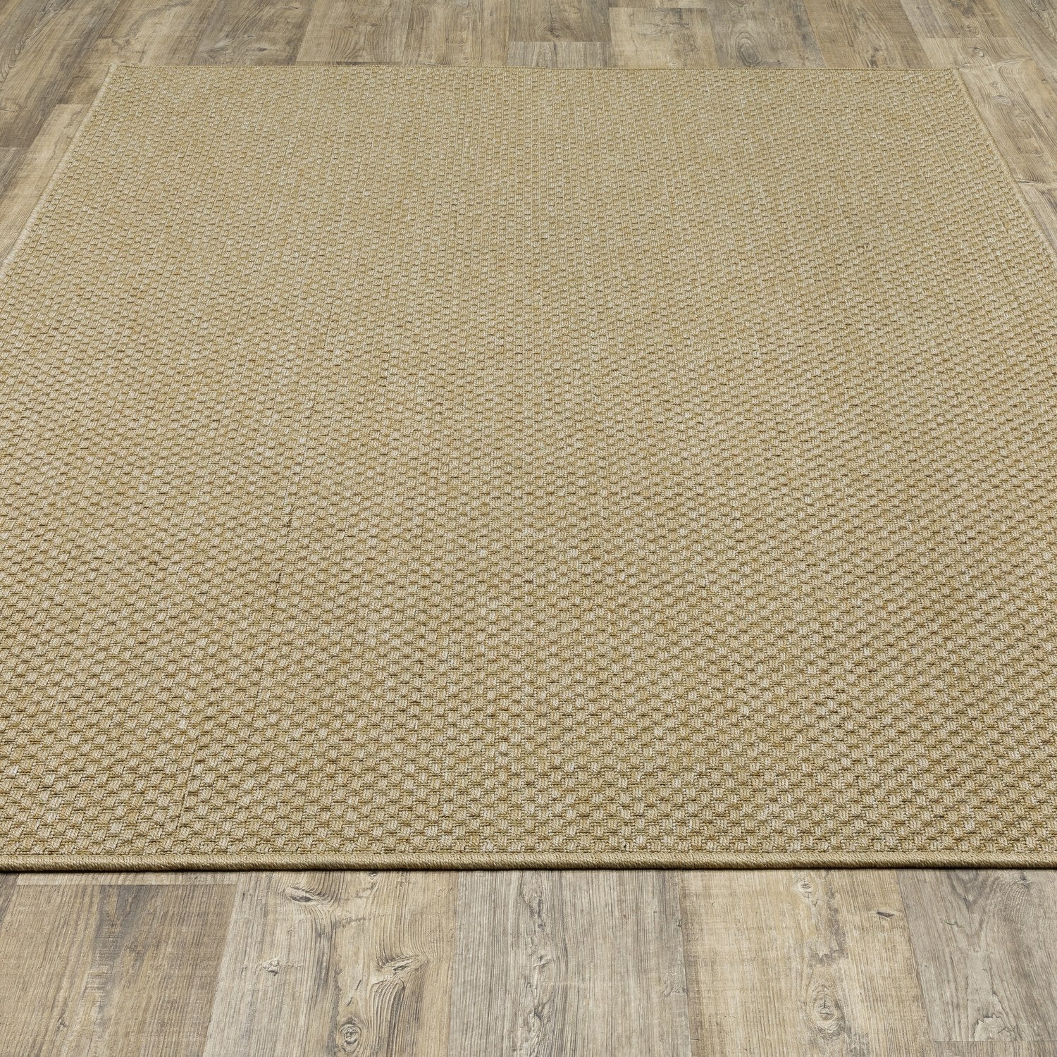 Karavia Basketweave Sand Seagrass Look Indoor Outdoor Rug - Karavia 2160X