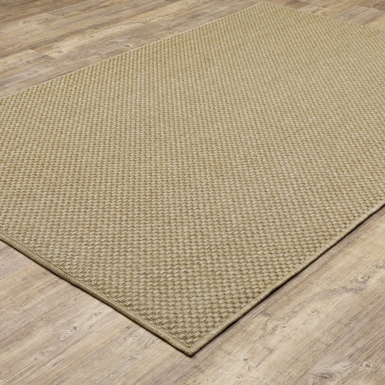 Karavia Basketweave Sand Seagrass Look Indoor Outdoor Rug - Karavia 2160X