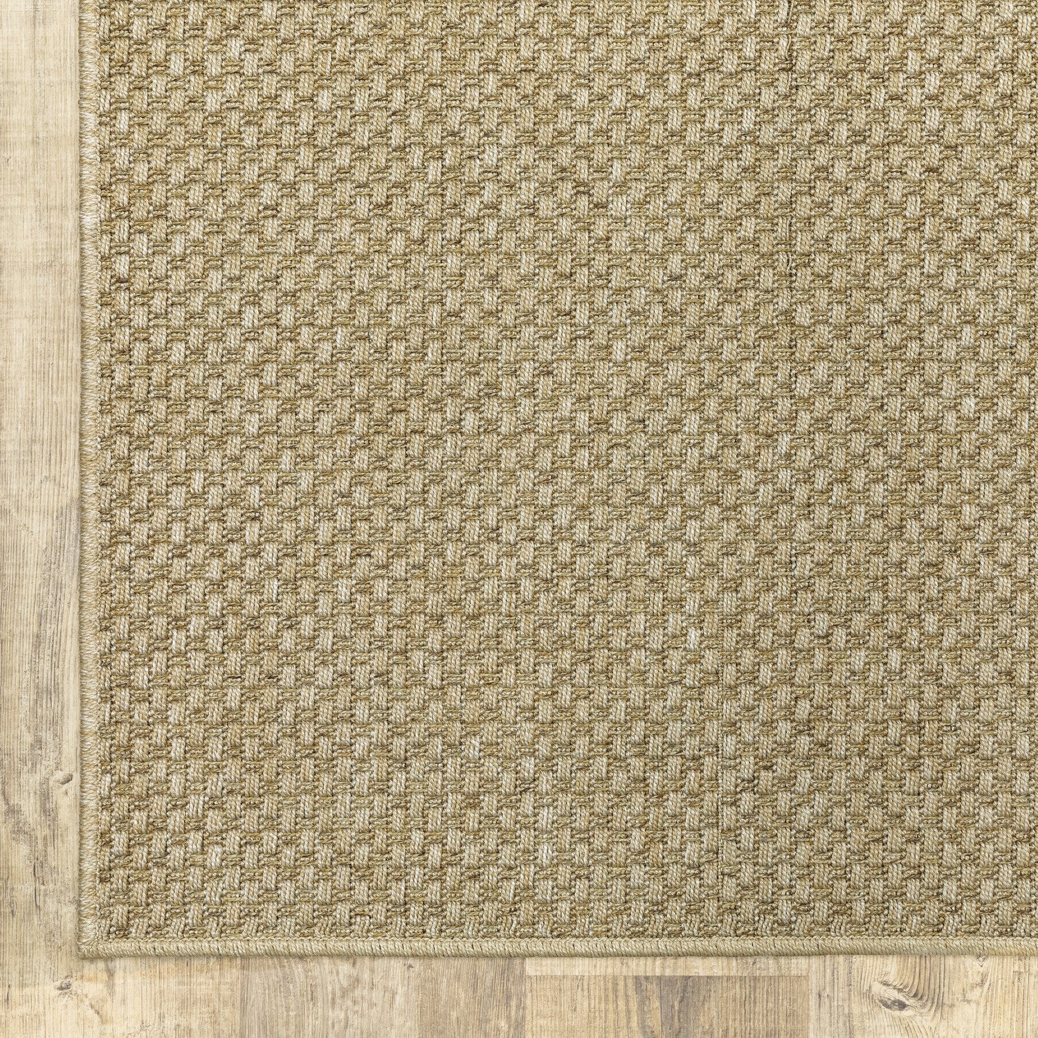 Karavia Basketweave Sand Seagrass Look Indoor Outdoor Rug - Karavia 2160X