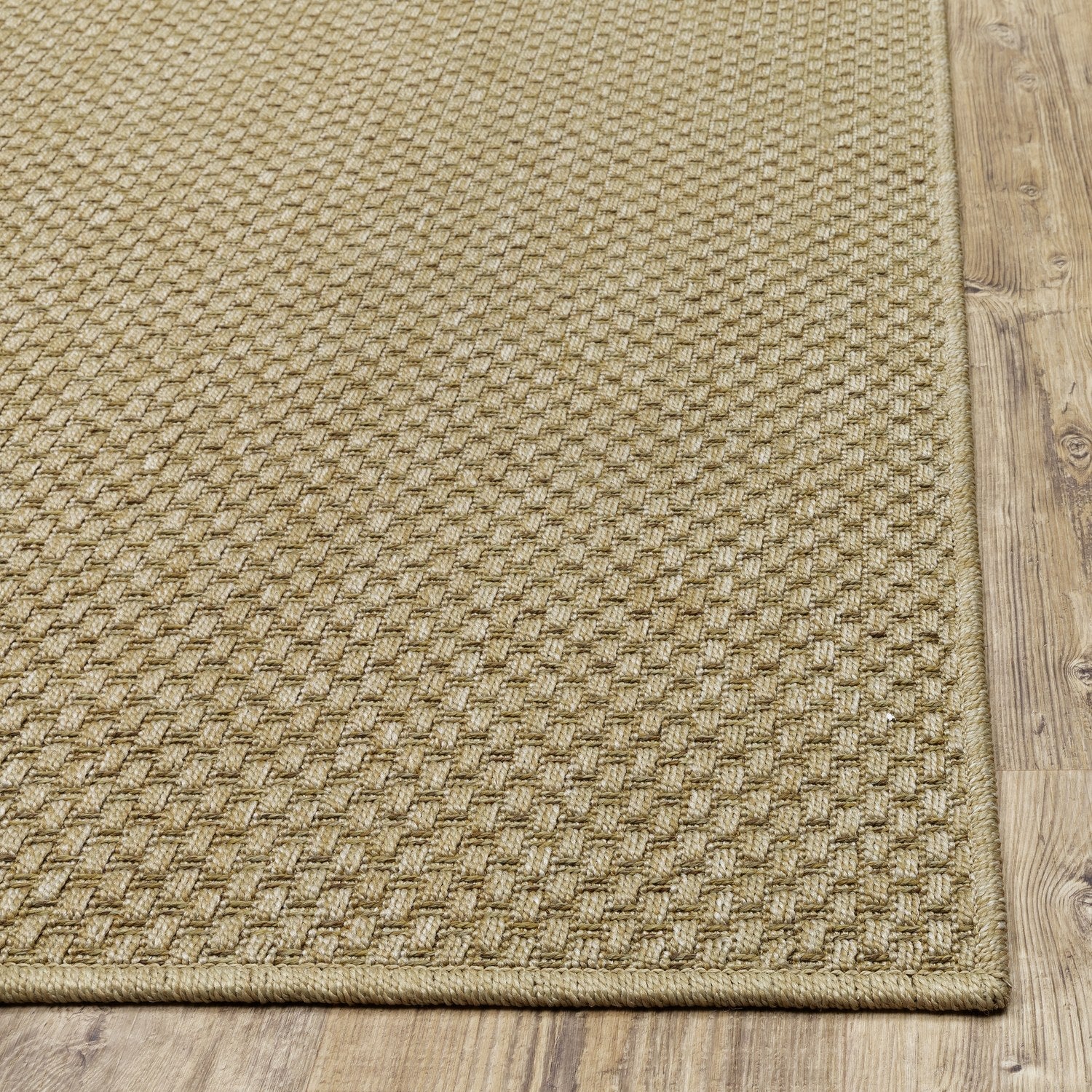 Karavia Basketweave Sand Seagrass Look Indoor Outdoor Rug - Karavia 2160X