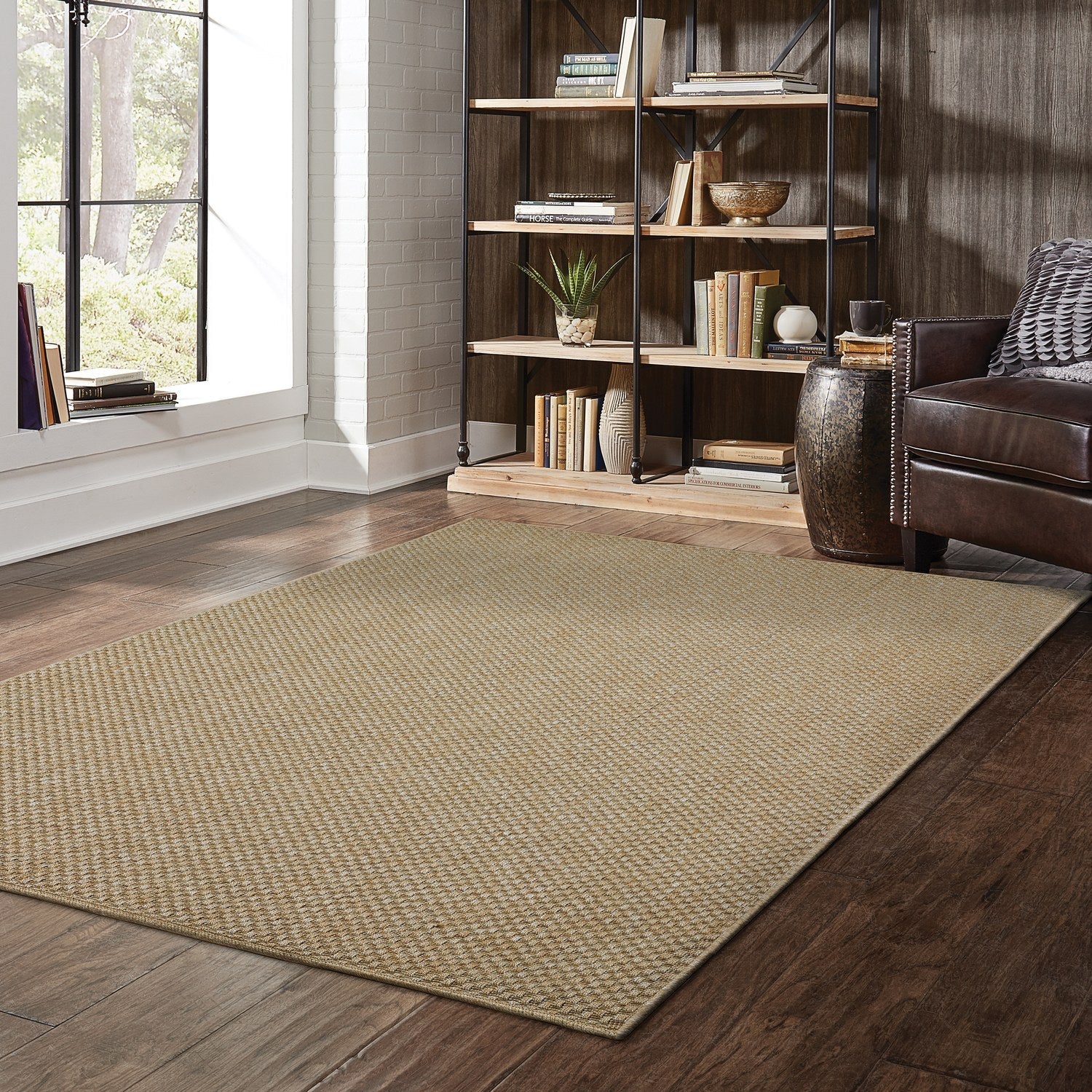 Karavia Basketweave Sand Seagrass Look Indoor Outdoor Rug - Karavia 2160X
