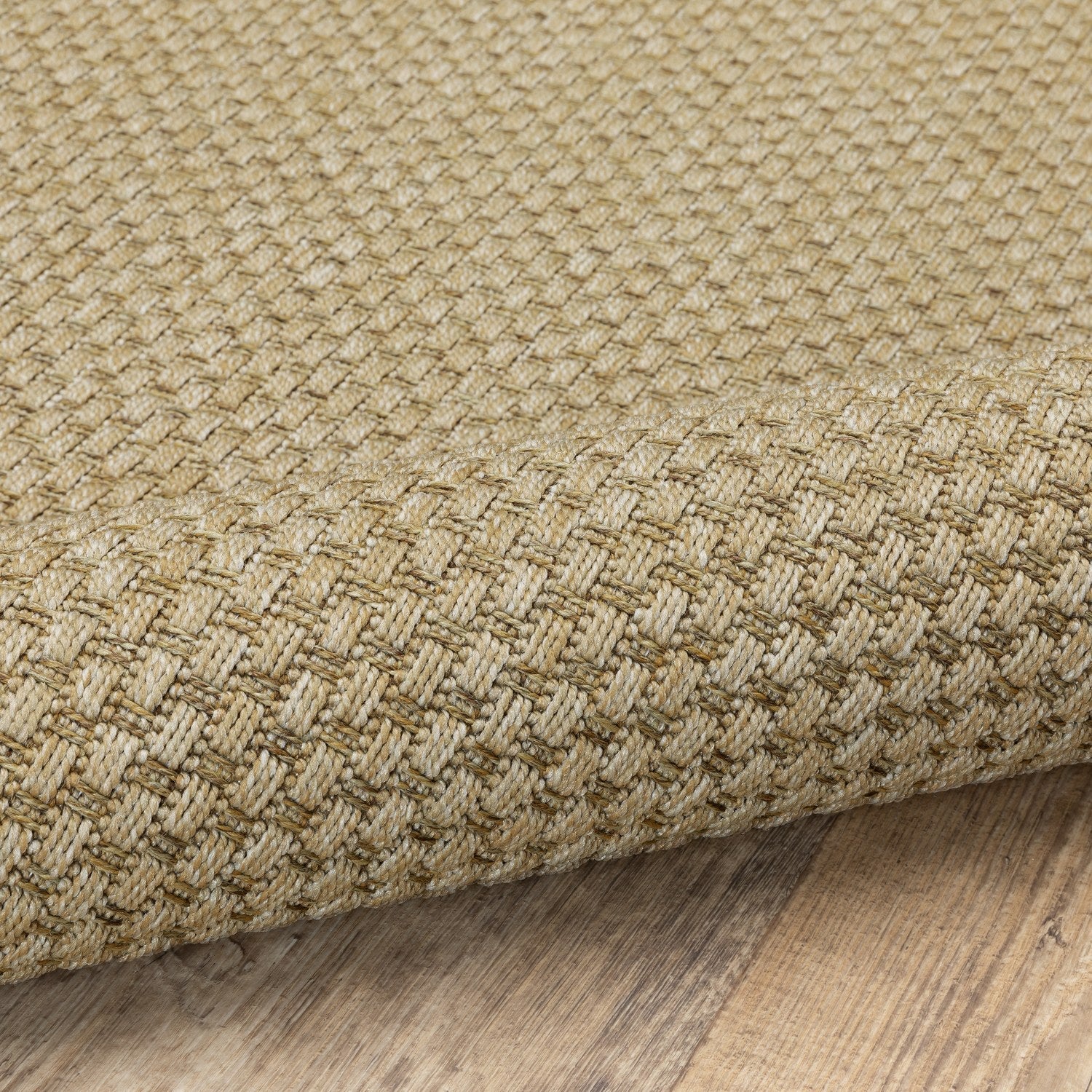 Karavia Basketweave Sand Seagrass Look Indoor Outdoor Rug - Karavia 2160X