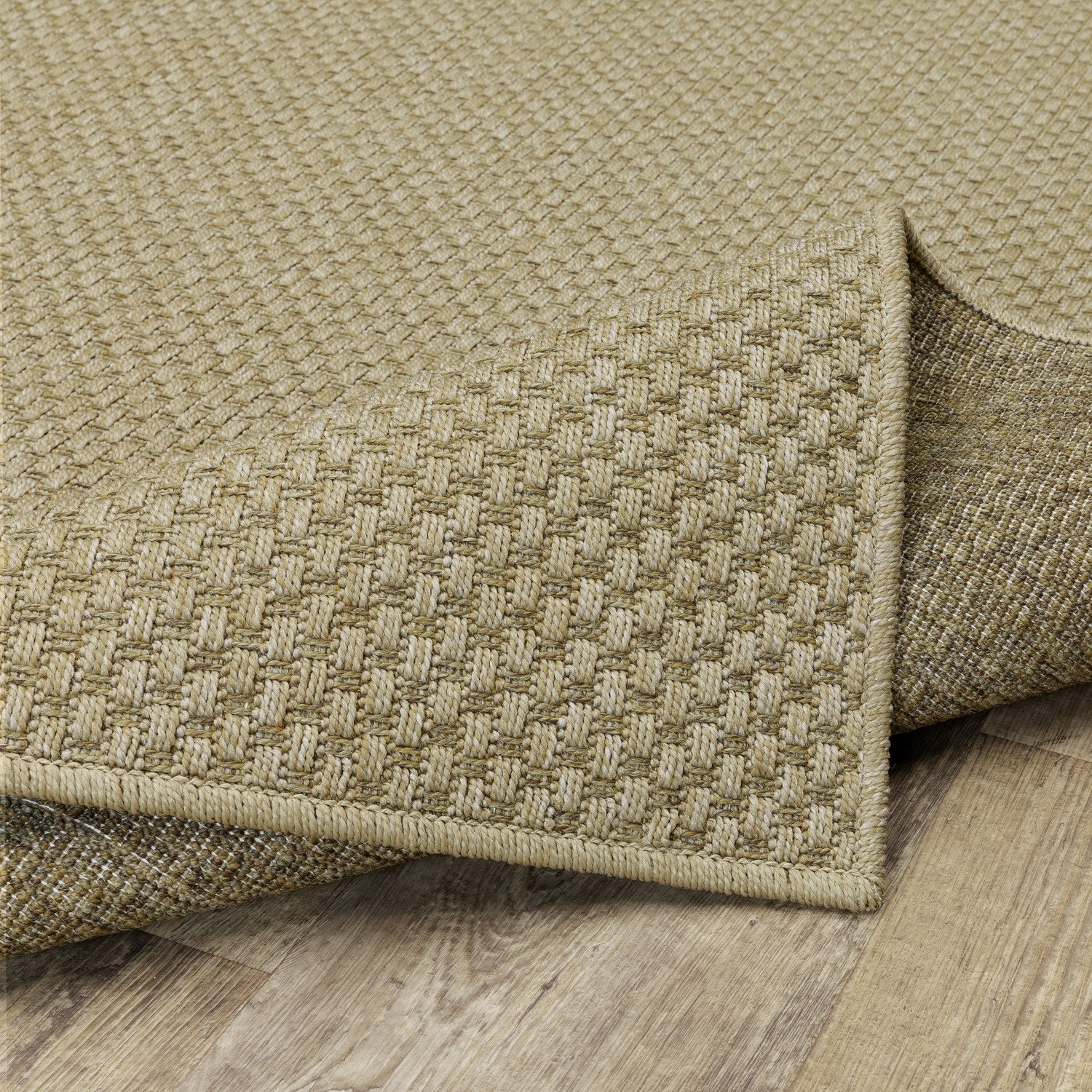 Karavia Basketweave Sand Seagrass Look Indoor Outdoor Rug - Karavia 2160X
