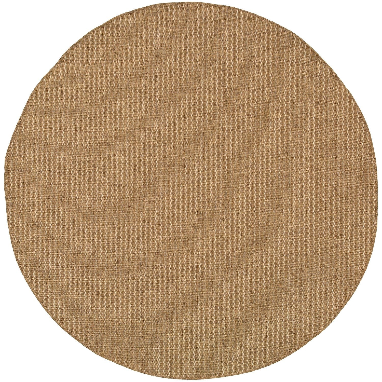 Karavia Pinstripe Terracotta Seagrass Look Indoor Outdoor Rug - Karavia 550X3 #_shape=Round