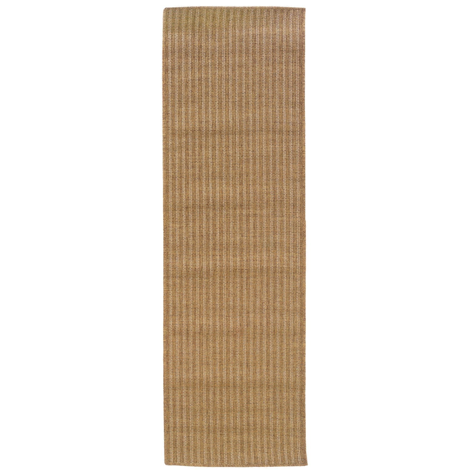 Karavia Pinstripe Terracotta Seagrass Look Indoor Outdoor Rug - Karavia 550X3 #_shape=Runner