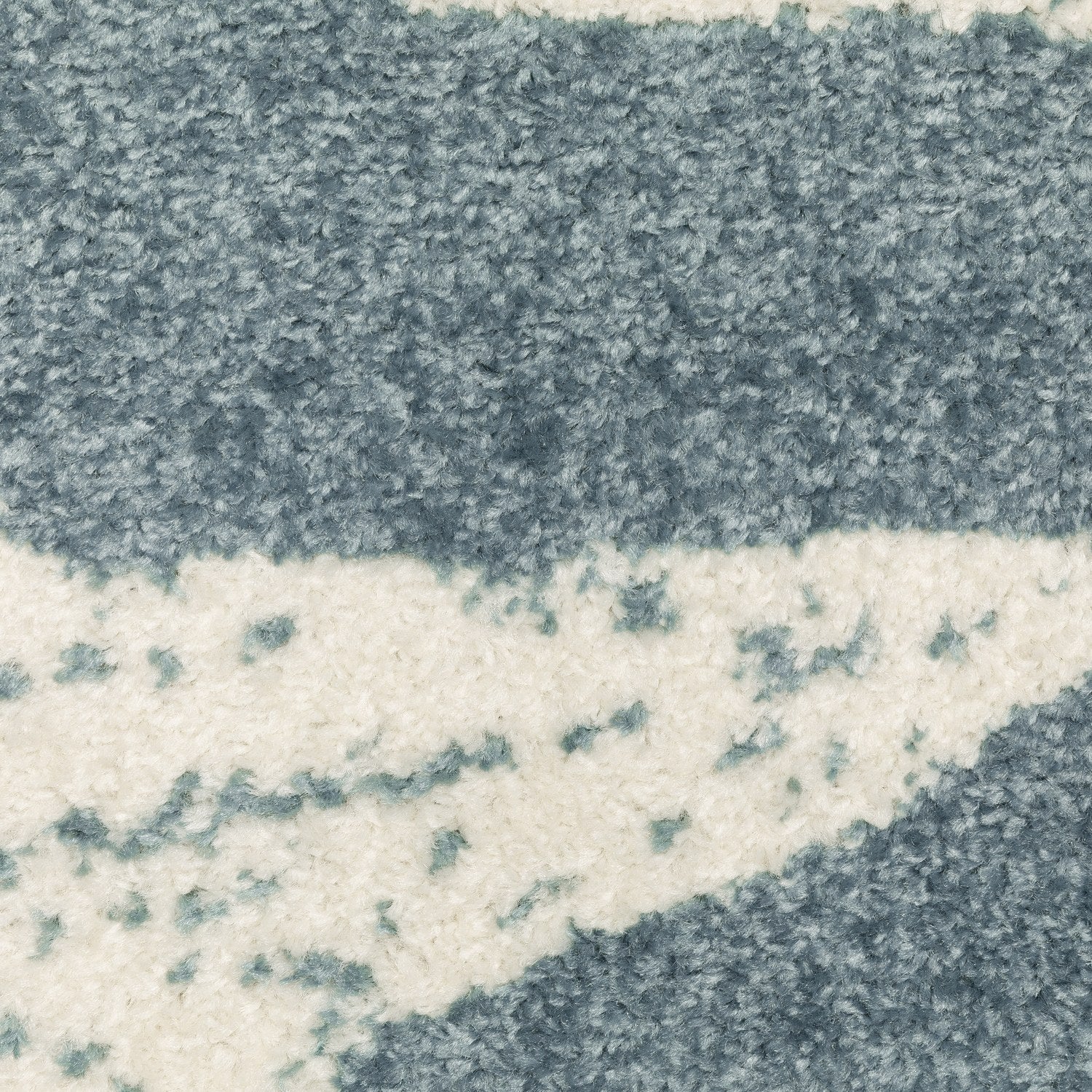 Quinn Starfish Blue Ivory Textured Frieze Rug - Quinn QUI02