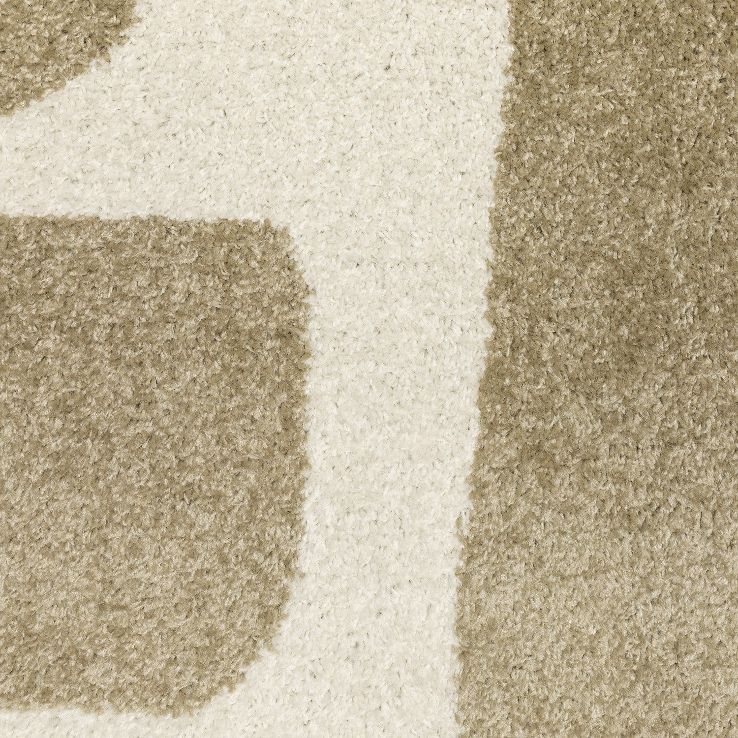 Quinn Maze Beige Ivory Textured Frieze Rug - Quinn QUI09