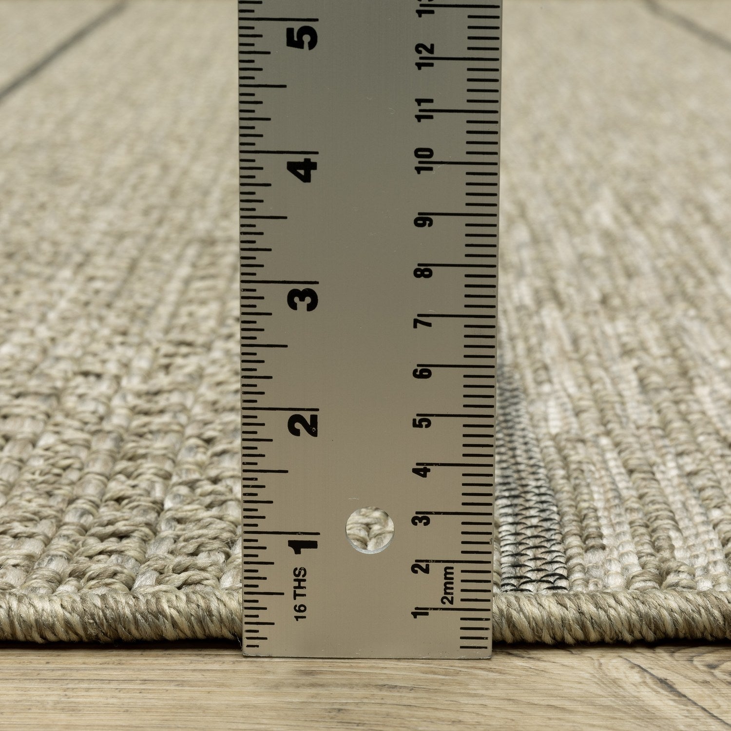 Tortuga Wide Stripe Tan Wool Look Indoor Outdoor Rug - Tortuga TR01A