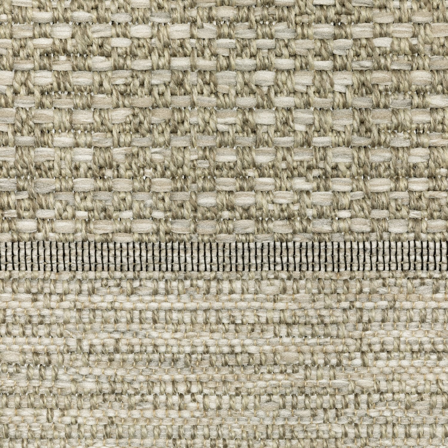 Tortuga Wide Stripe Tan Wool Look Indoor Outdoor Rug - Tortuga TR01A