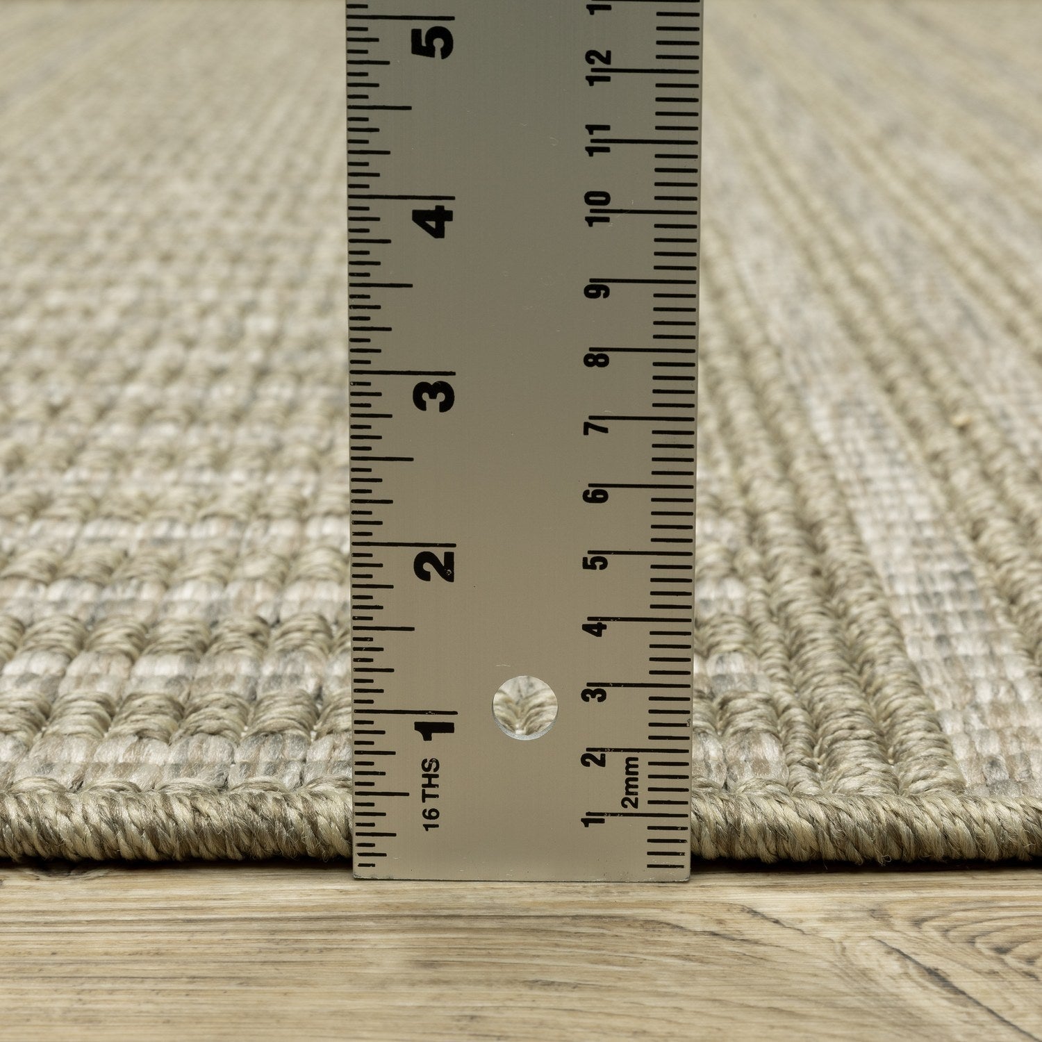 Tortuga Mixed Stripe Tan Wool Look Indoor Outdoor Rug - Tortuga TR02A