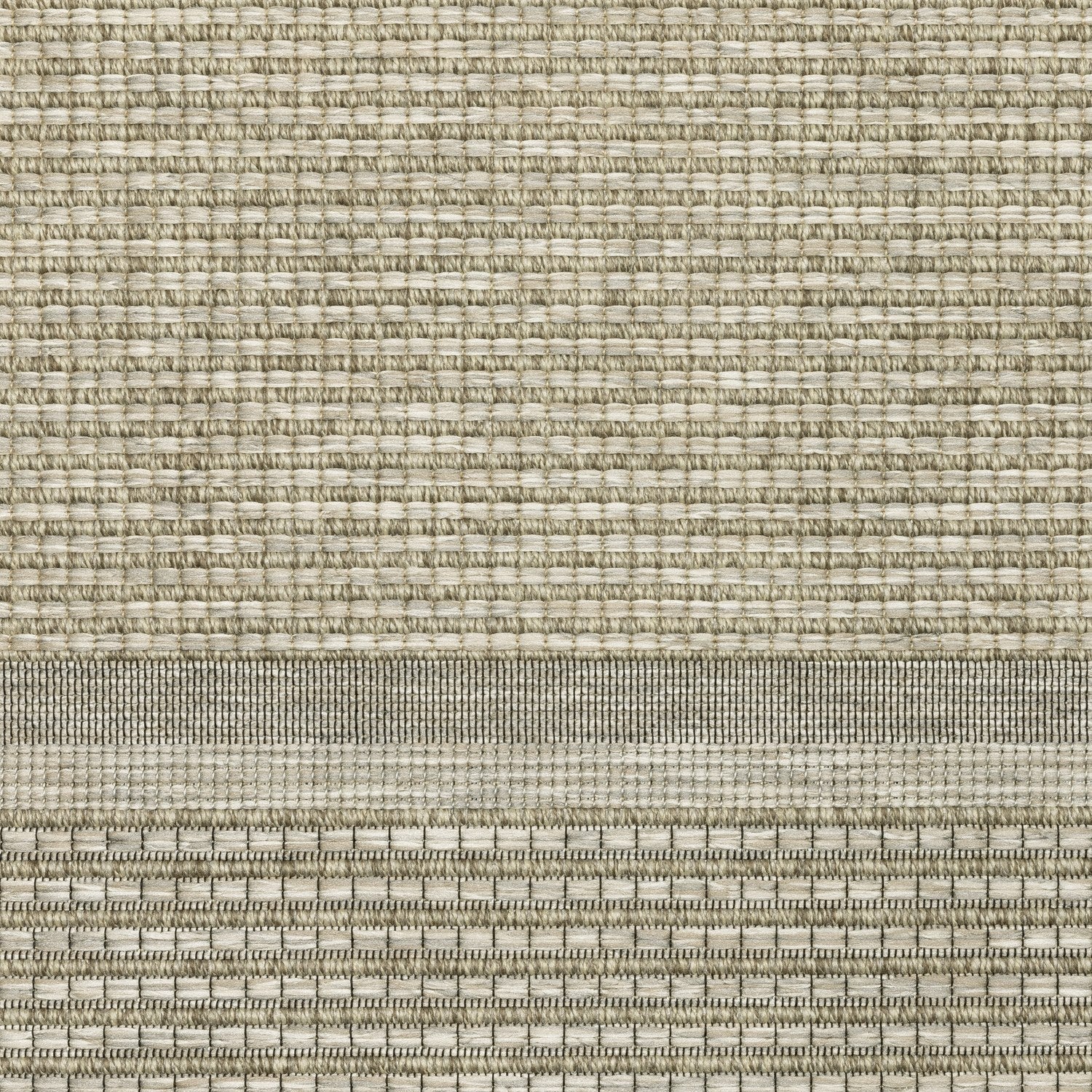 Tortuga Banded Beige Wool Look Indoor Outdoor Rug - Tortuga TR07A