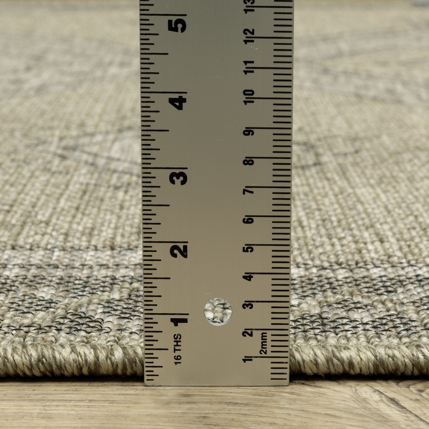 Tortuga Tribal Medallion Beige Wool Look Indoor Outdoor Rug - Tortuga TR08A