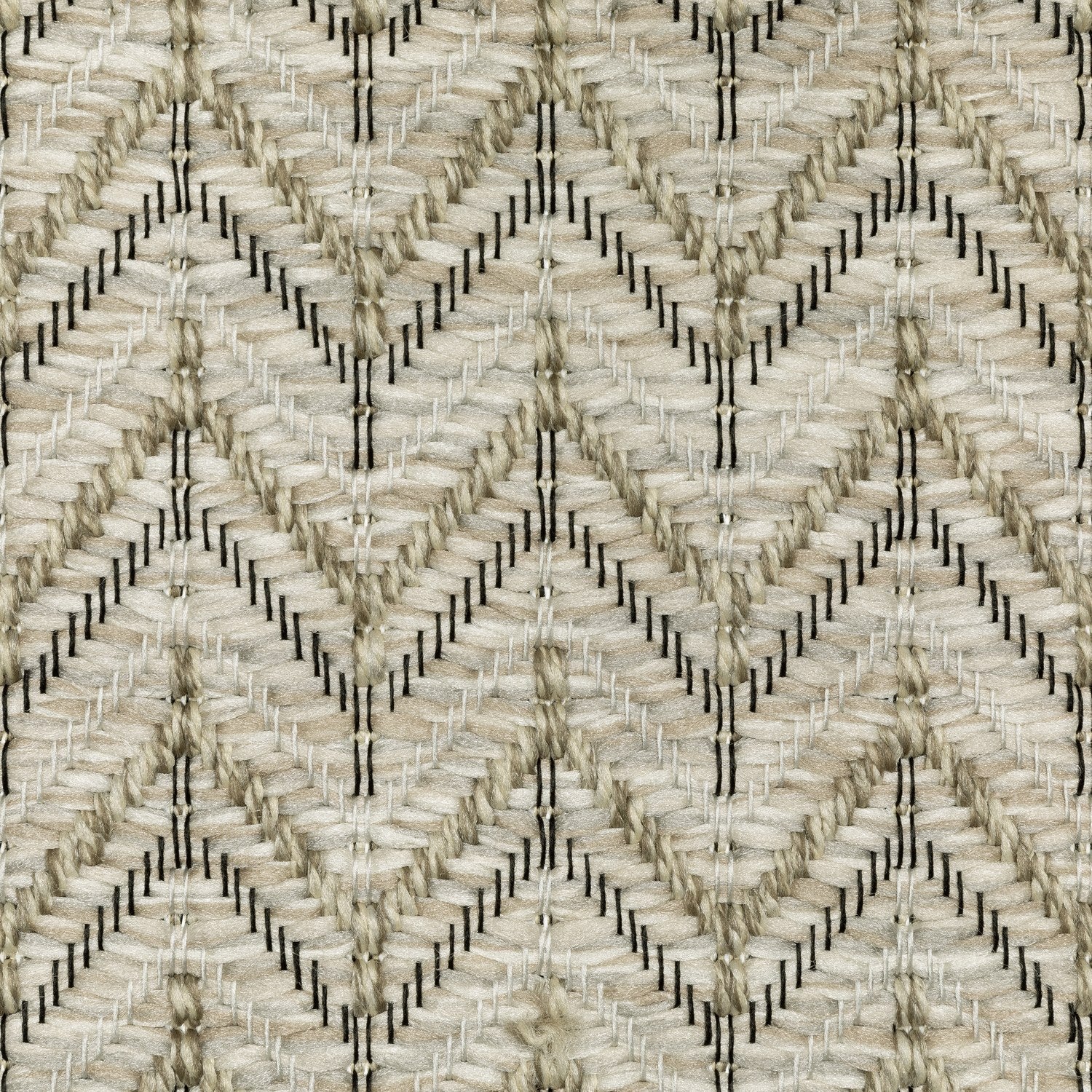 Tortuga Herringbone Beige Wool Look Indoor Outdoor Rug - Tortuga TR09A