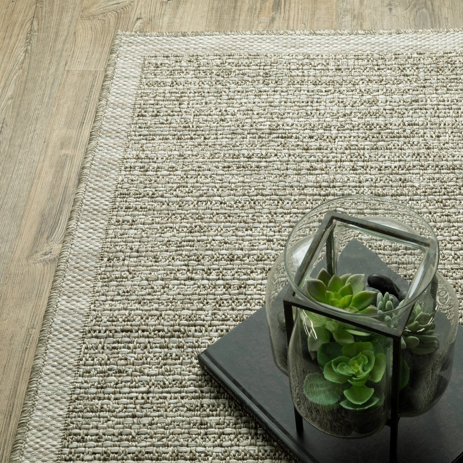 Tortuga Solid Light Brown Wool Look Indoor Outdoor Rug - Tortuga TR12A