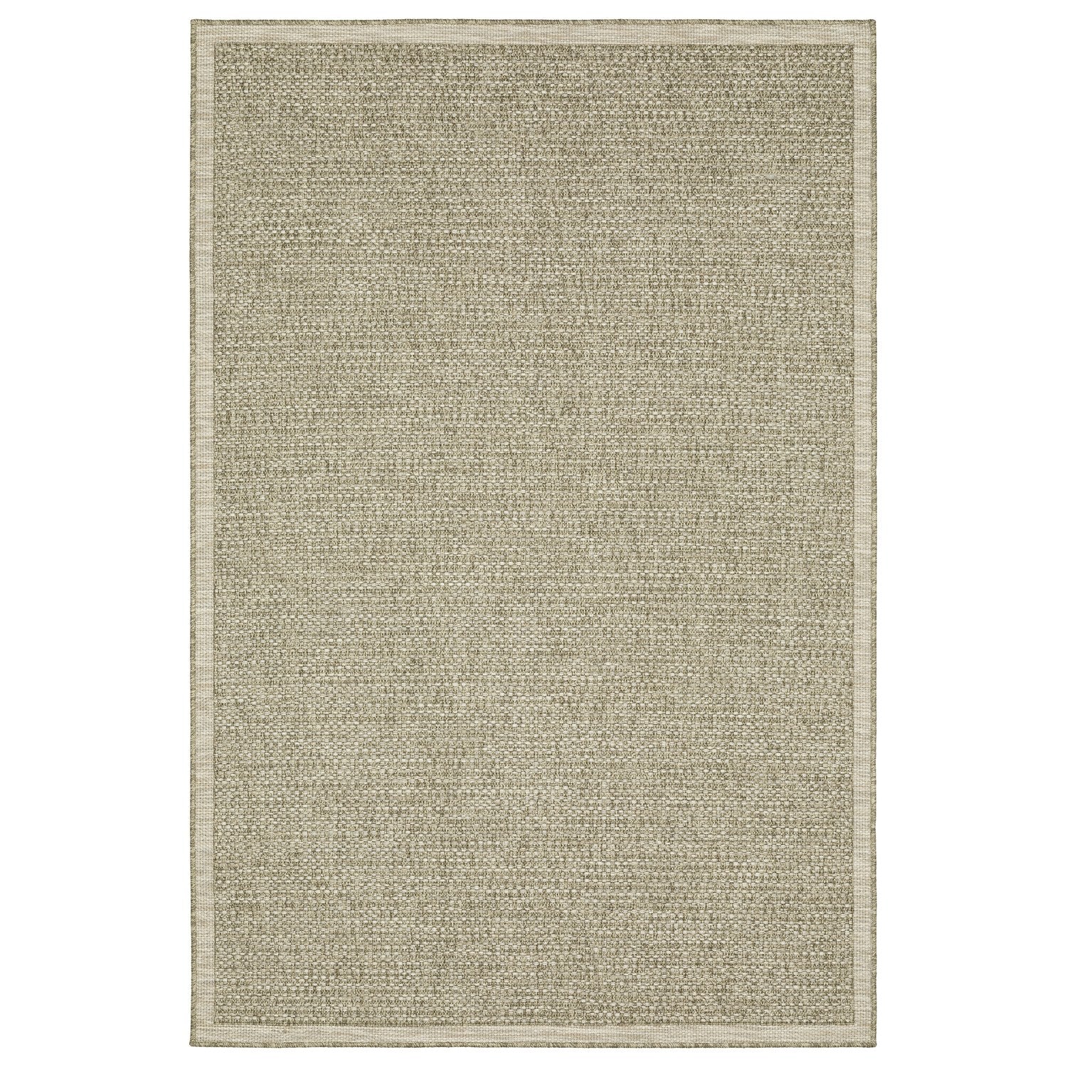 Tortuga Solid Light Brown Wool Look Indoor Outdoor Rug - Tortuga TR12A #_shape=Rectangle