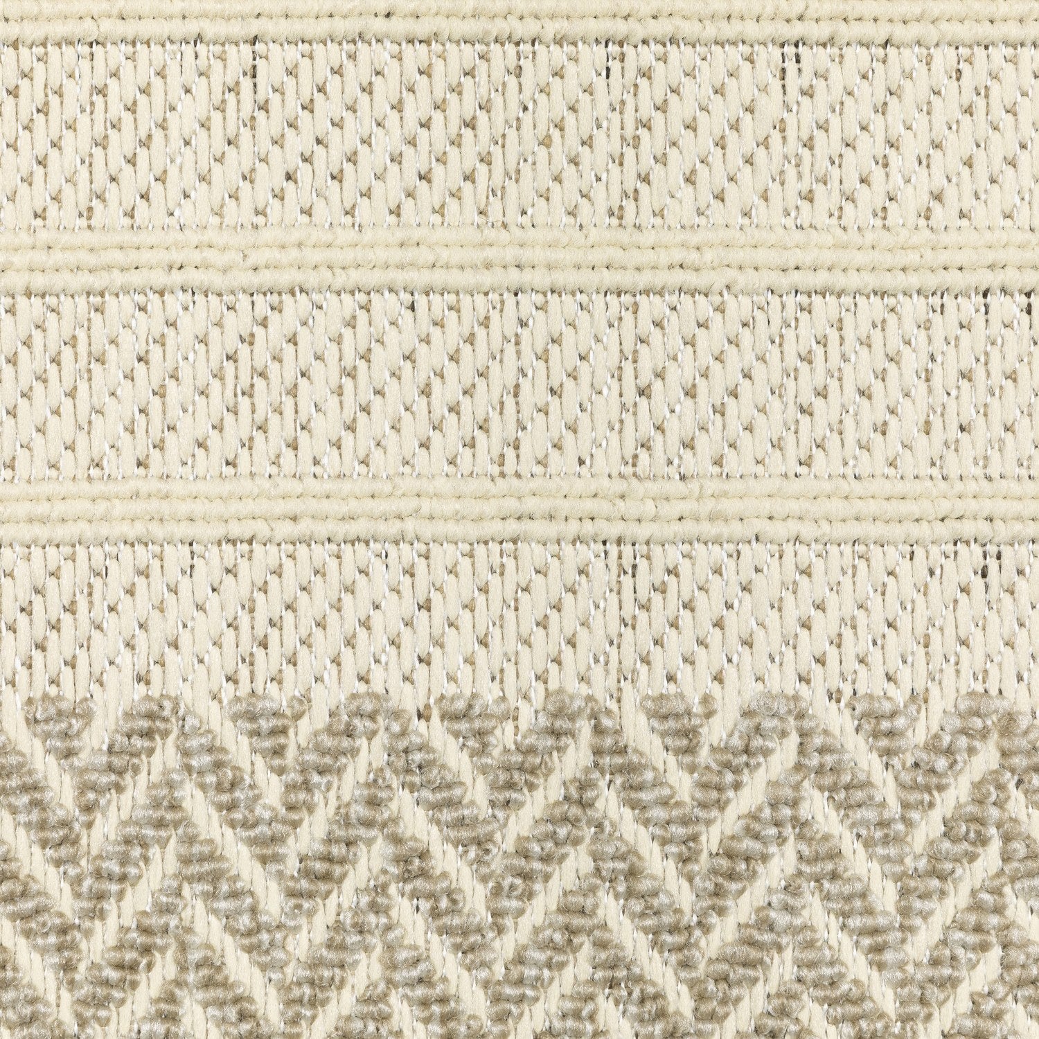 Zarina Bordered Ivory Jute Look Indoor Outdoor Rug - Zarina ZAR04