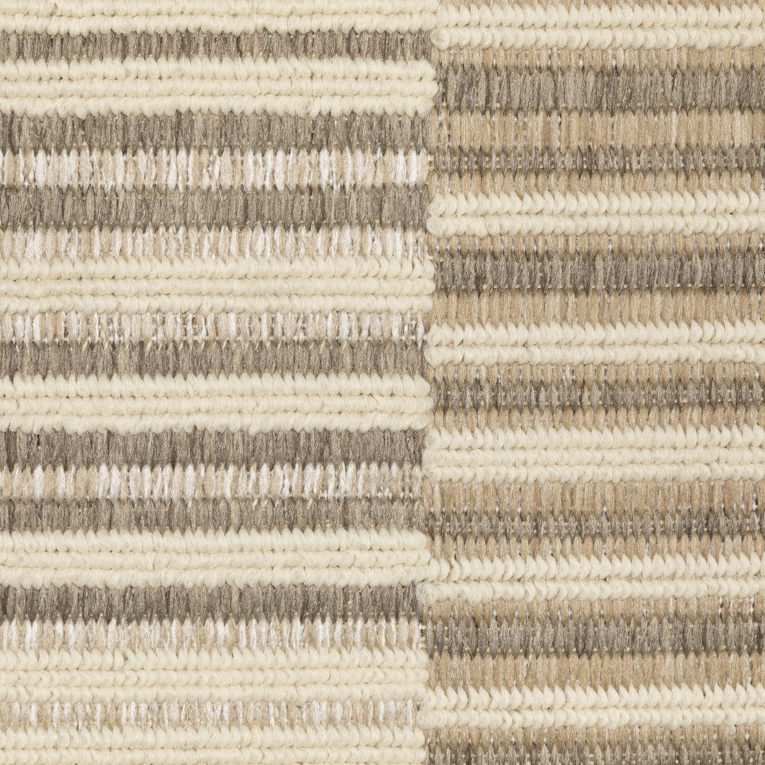 Zarina Woven Blocks Tan Jute Look Indoor Outdoor Rug - Zarina ZAR10