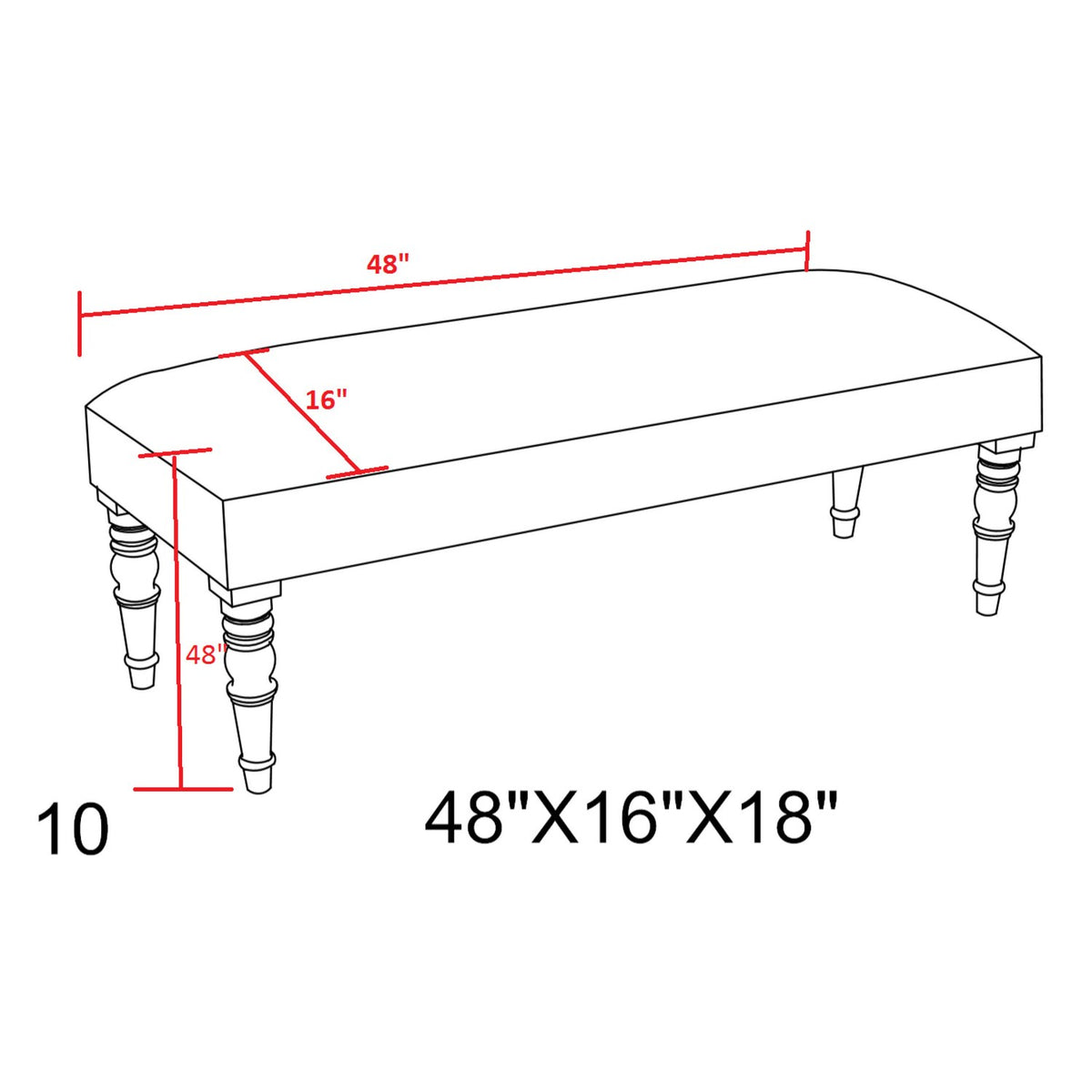 Panja Bench - linedrawing