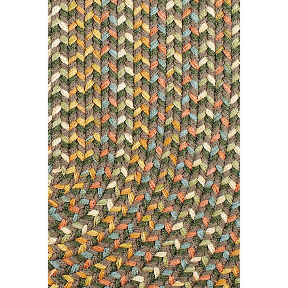Confetti Bright & Bold 5-Carrier Braided Rug - Dark Taupe