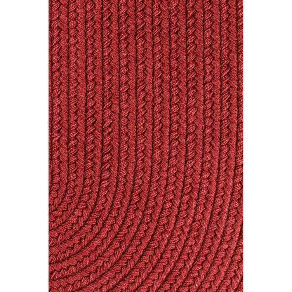Pura Solid Soft Wool Braided Rug - Scarlet Red