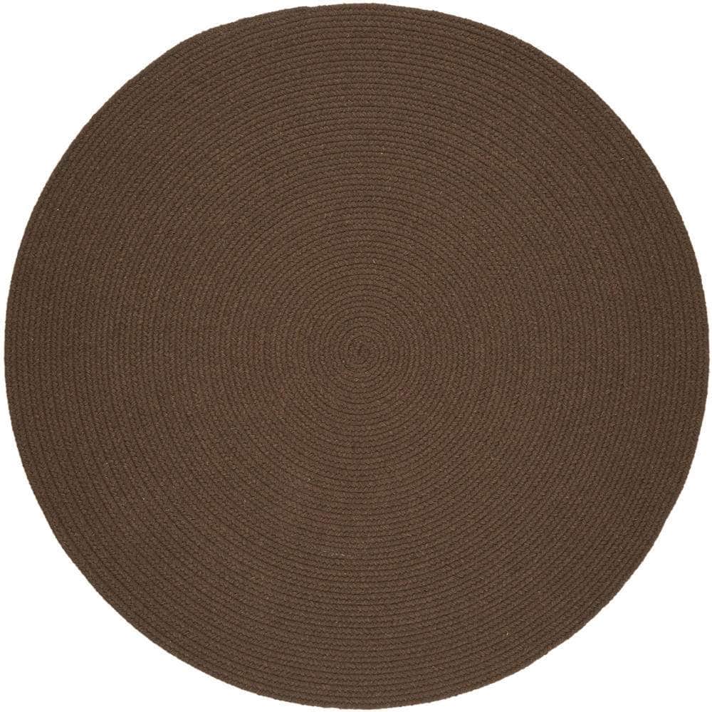 Pura Solid Soft Wool Braided Rug - Walnut
