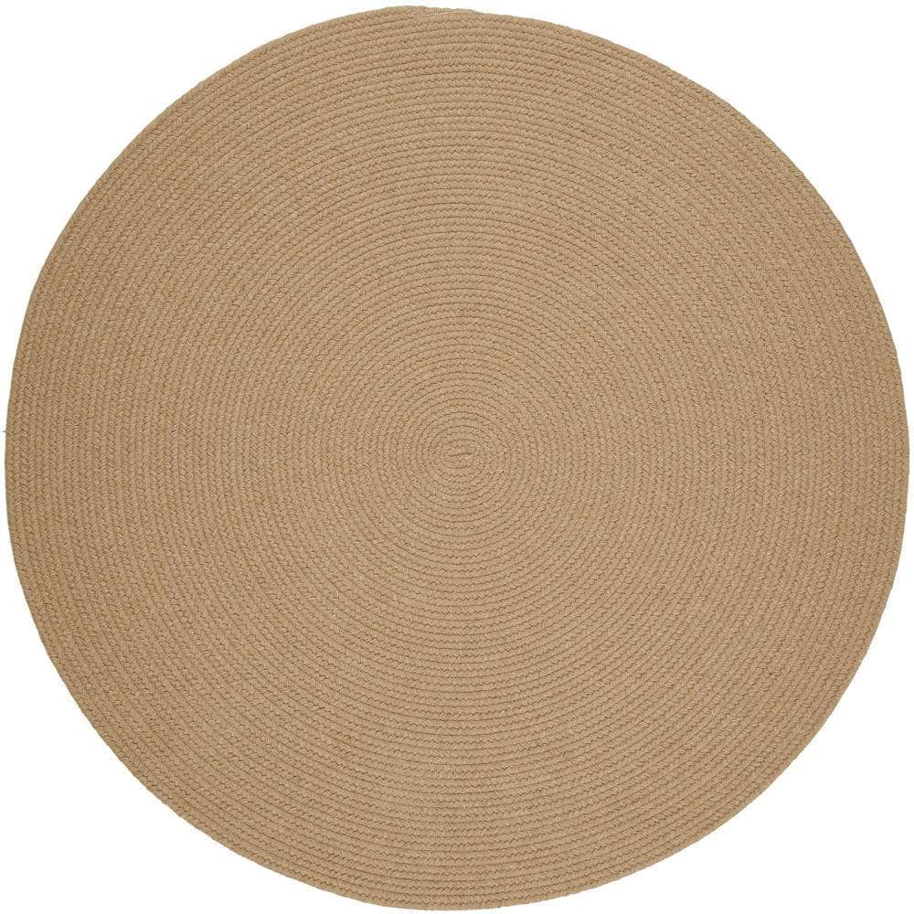 Pura Solid Soft Wool Braided Rug - Wheat