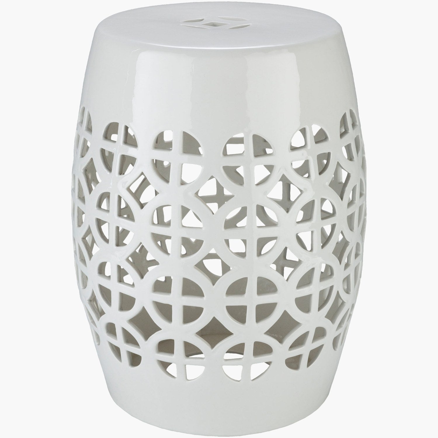 Ridgeway Garden Stool in White