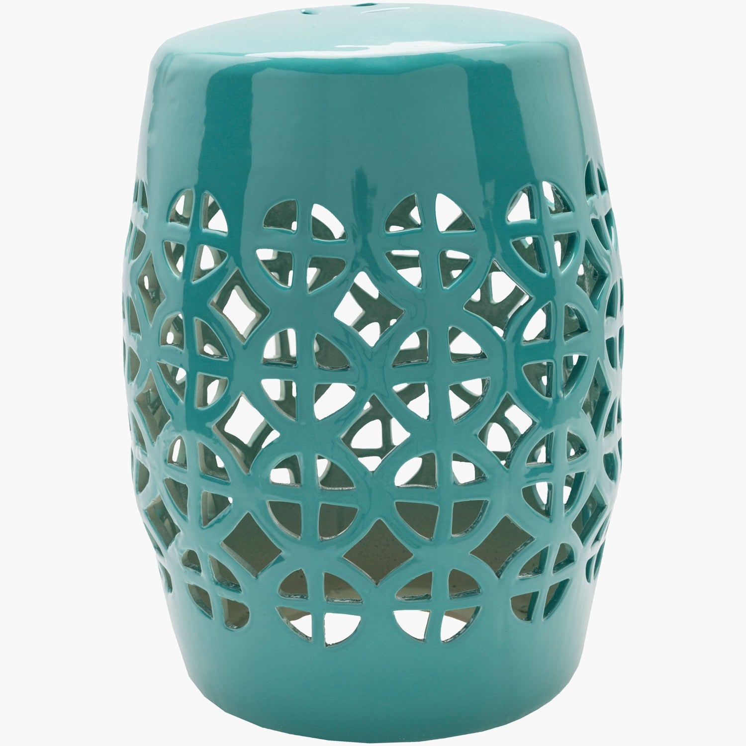 Ridgeway Garden Stool in Emerald & Teal