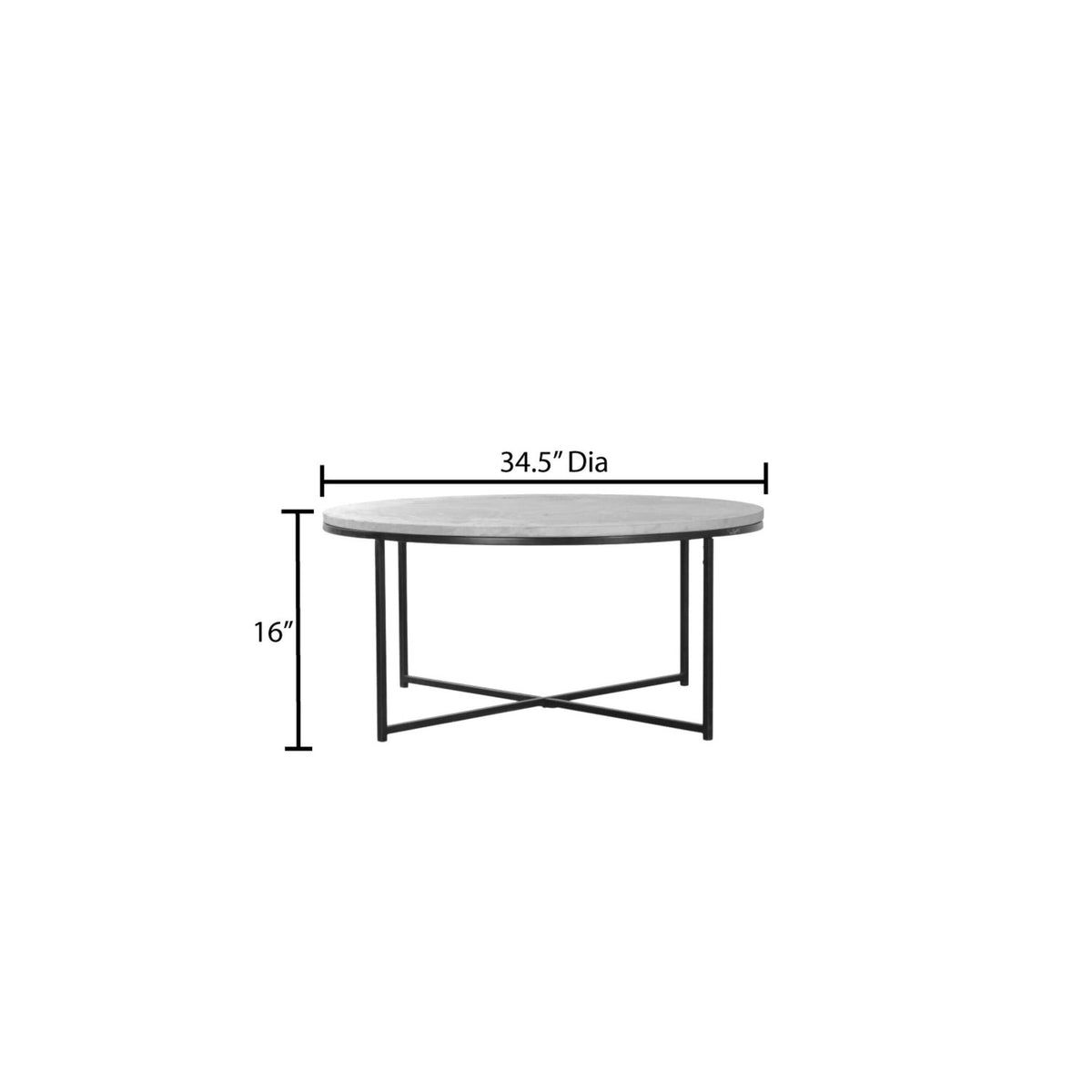 Anastasia Coffee Table - linedrawing