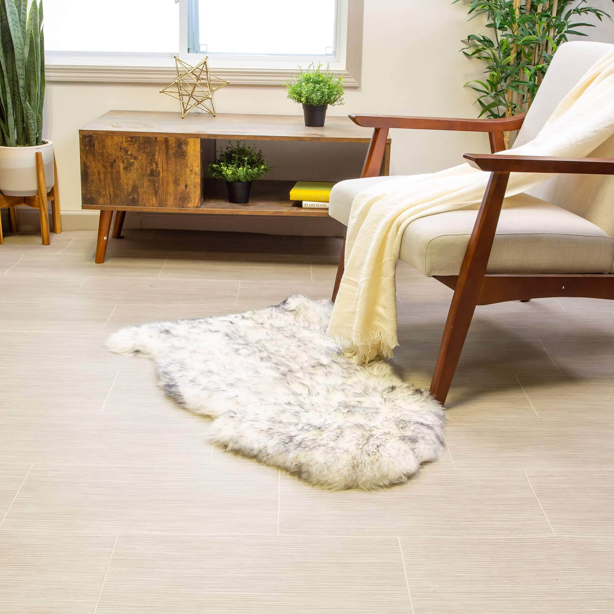 Natural Sheepskin Rug Shearling Fur Pelt #size_2' x 3'