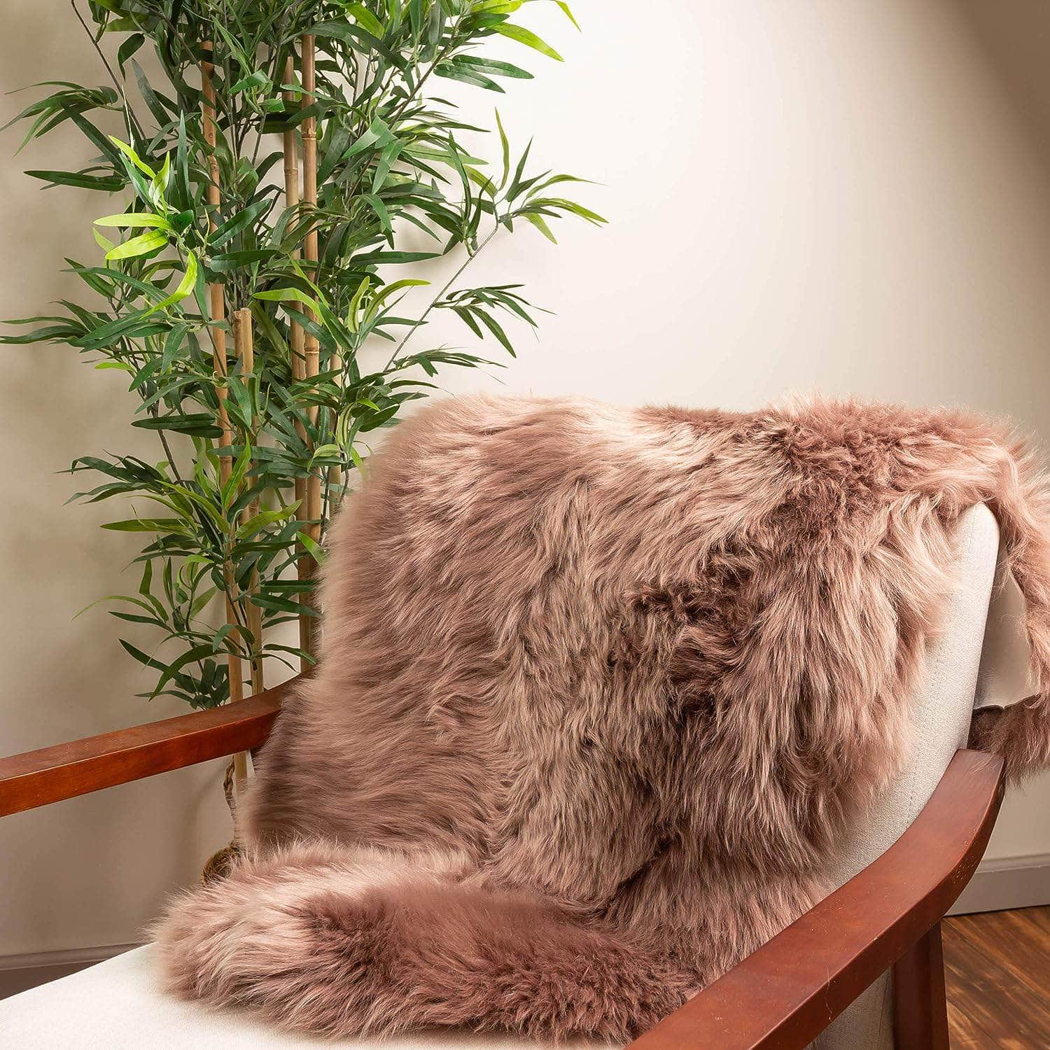Natural Sheepskin Rug Shearling Fur Pelt #size_2' x 3'