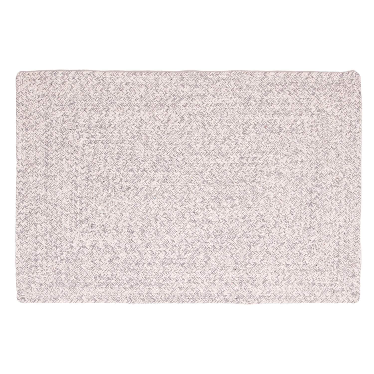 Light Gray & White Braided Rug Farmhouse Clearance #shape_Rectangle