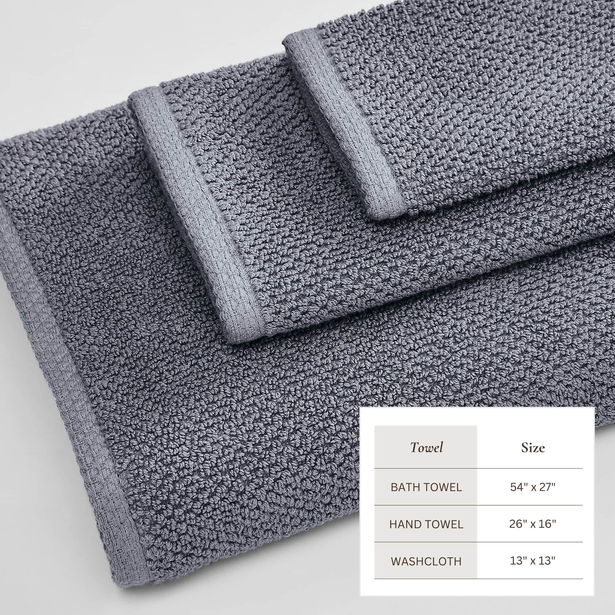 Cotton Textured Bath Towel Set - Acacia Collection