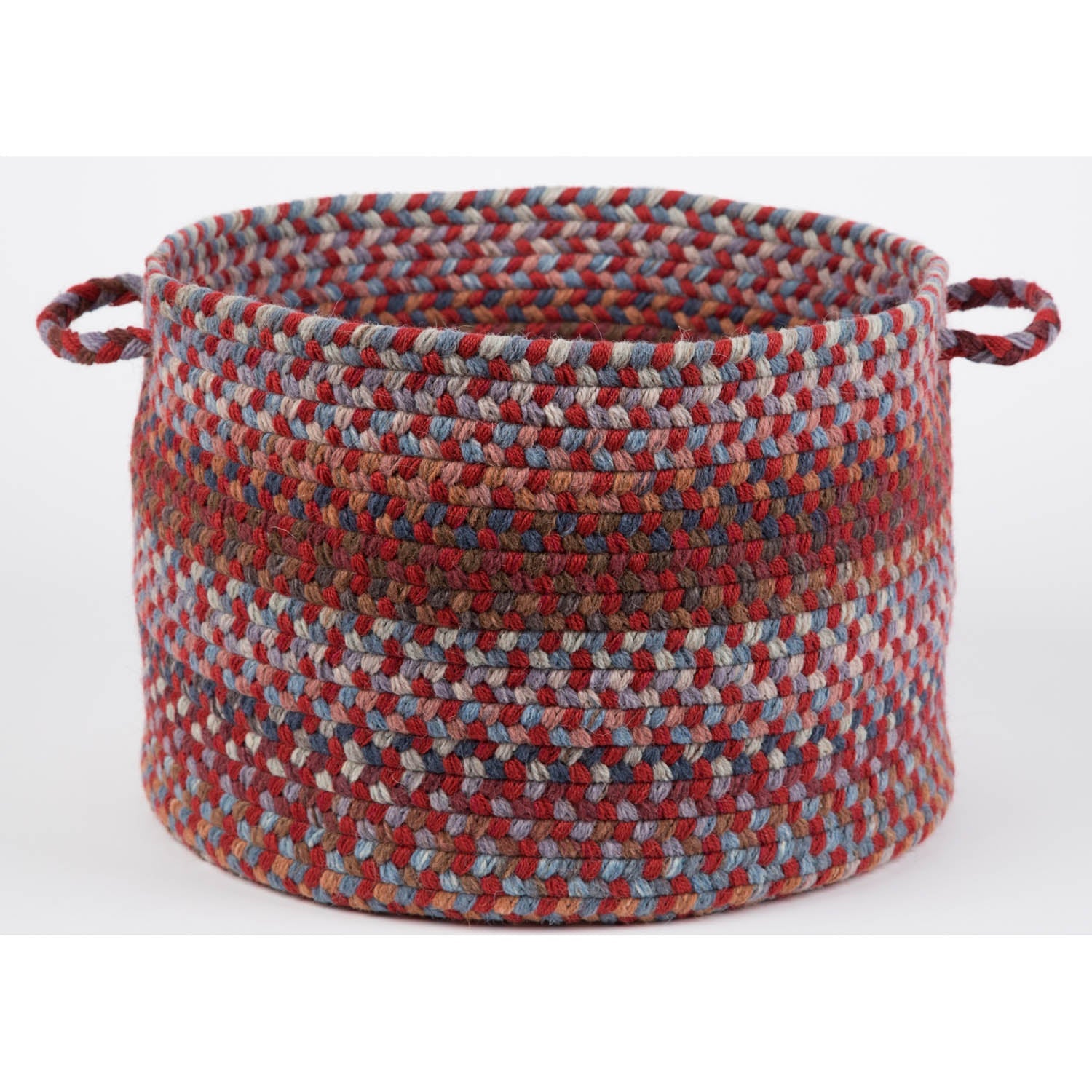 Tribeca Rope Storage Wool Basket #color_red velvet