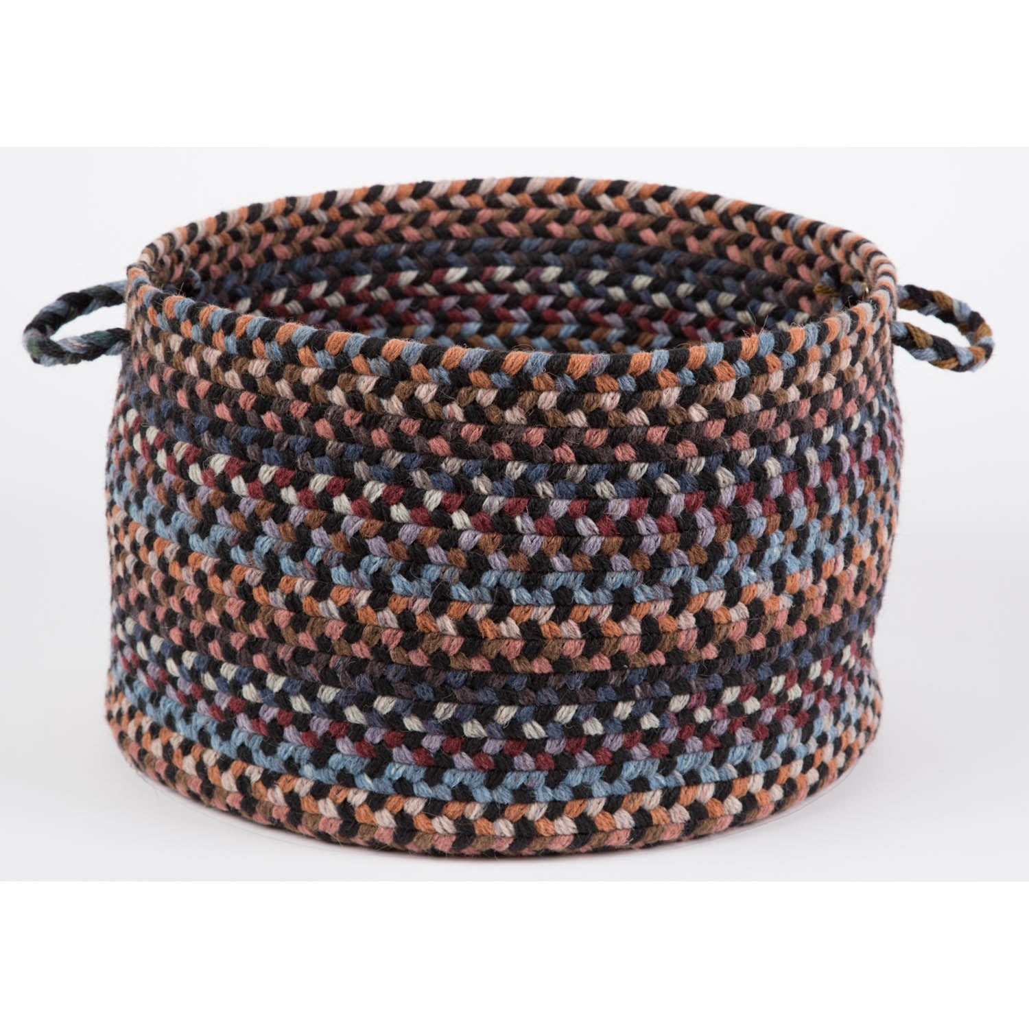 Tribeca Rope Storage Wool Basket #color_black rock