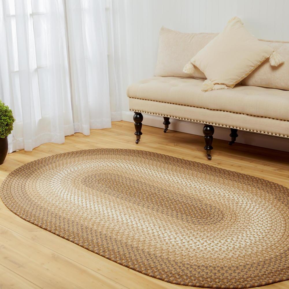 Pinecrest Rustic Bordered Braided Rug #color_natural