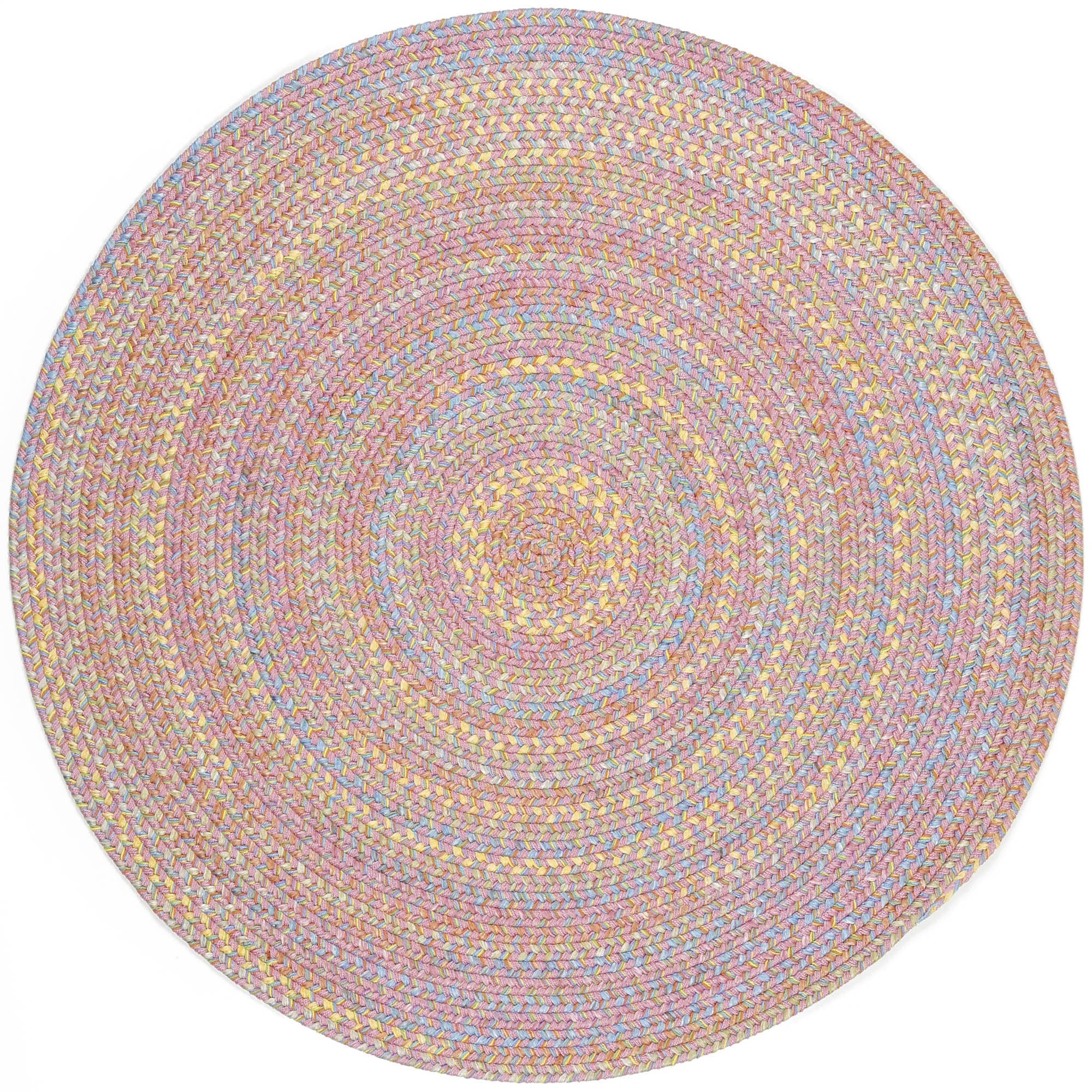 Hipster Kids and Playroom Braided Rug #color_pink multi