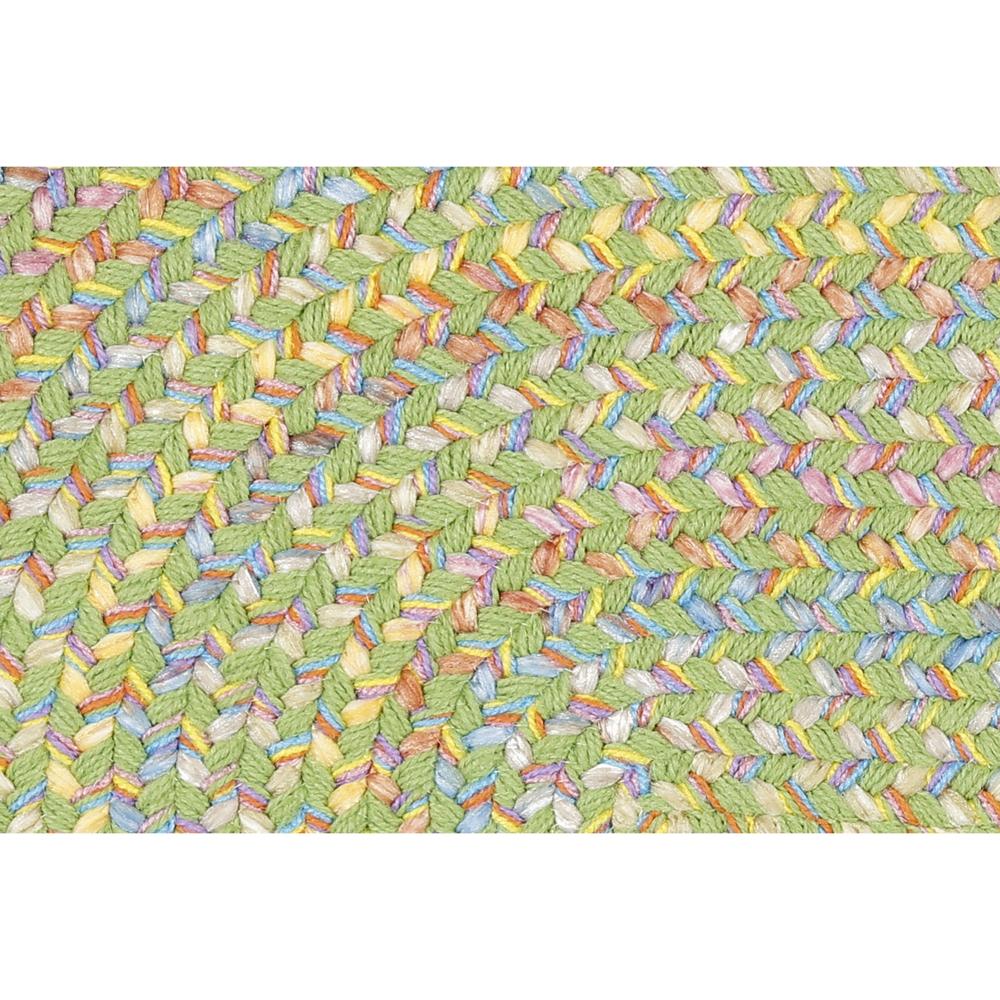 Hipster Kids and Playroom Braided Rug #color_lime green multi