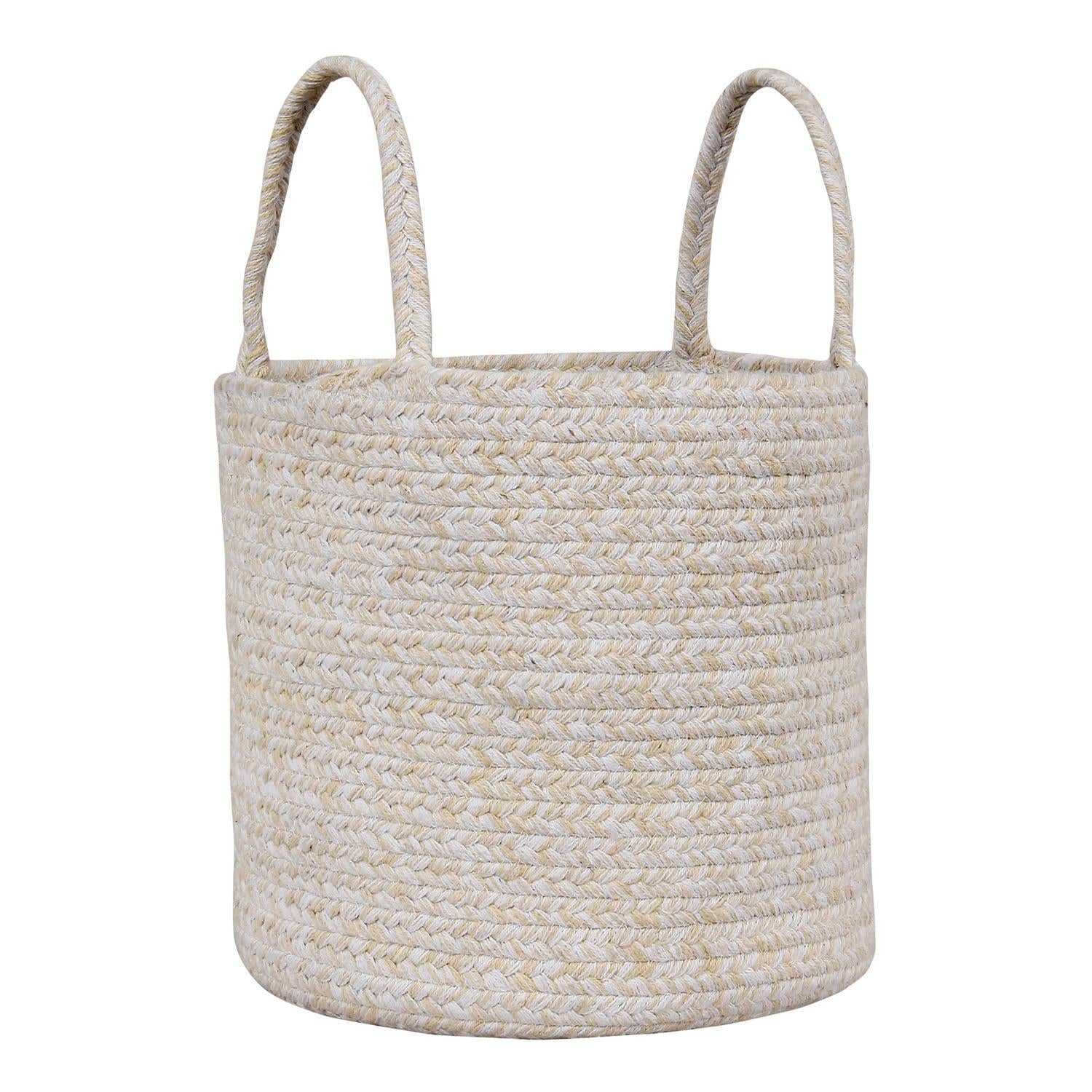 Farmhouse Cotton Braided Storage Basket Set (8-inch, 10-inch, 12-inch) #color_yellow