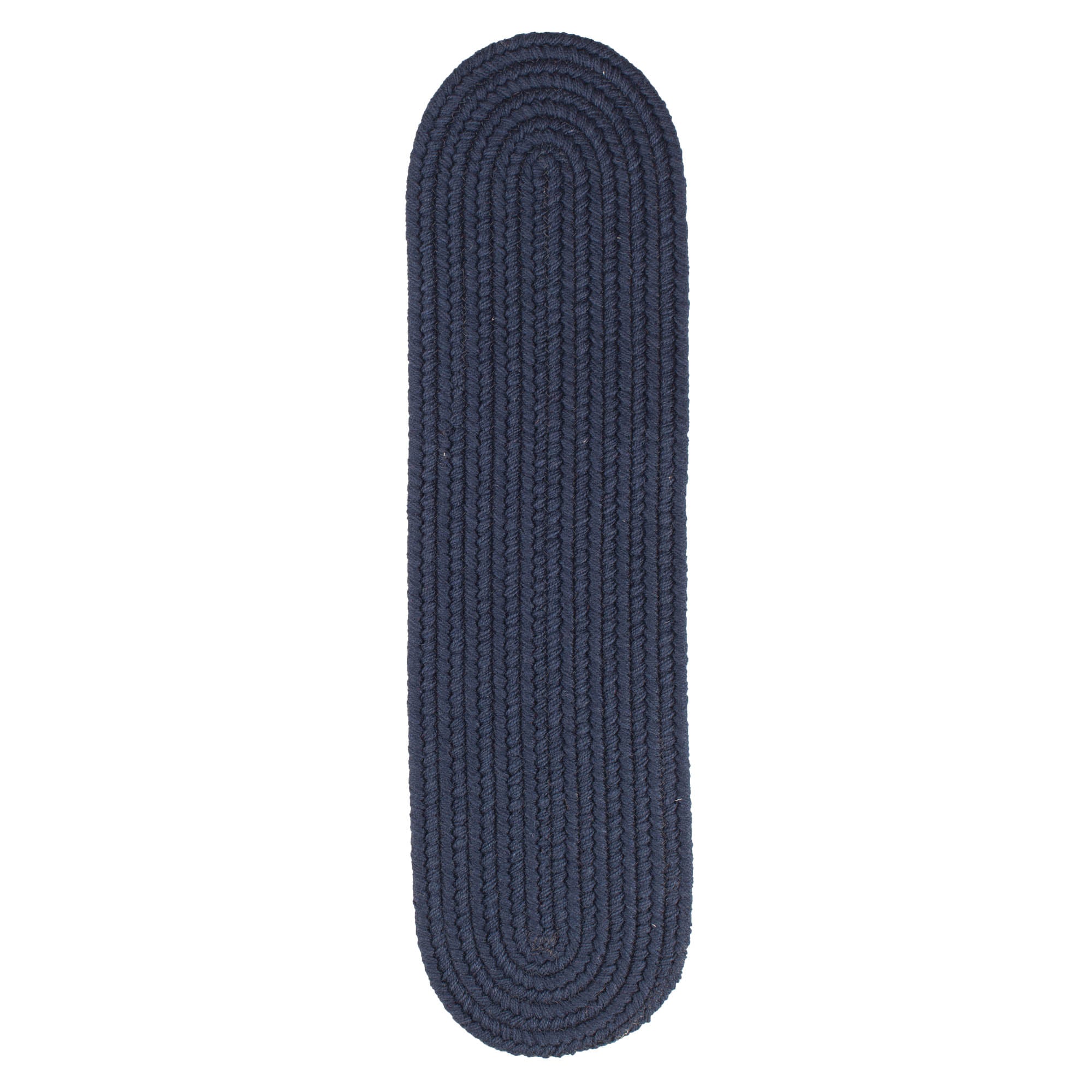 Pura Solid Wool Braided Stair Treads #color_navy