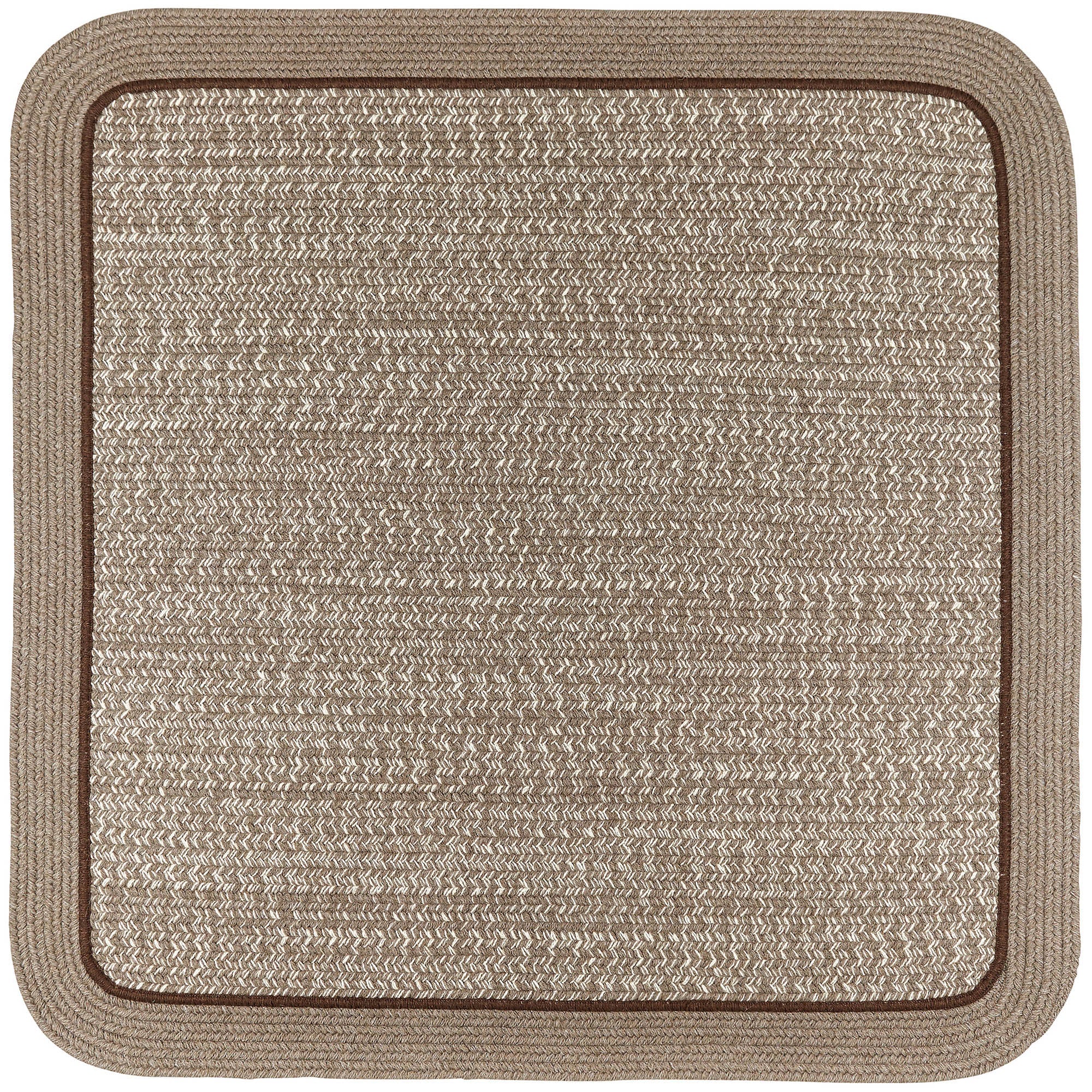 Woolmade Rounded Rectangle Braided Rug #color_mocha