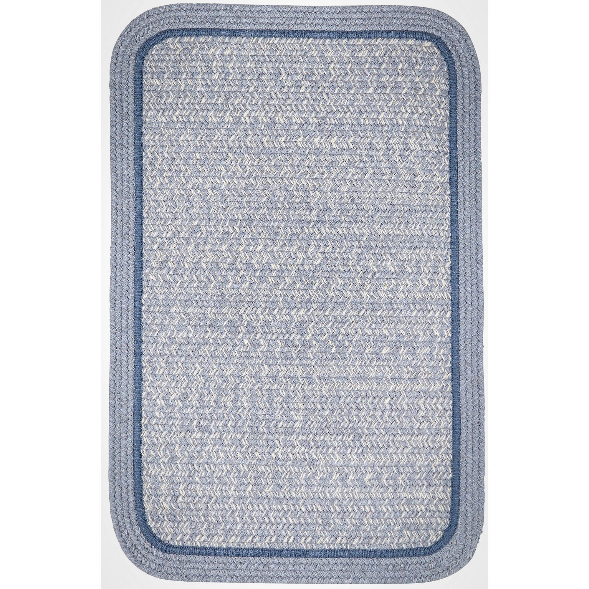 Woolmade Rounded Rectangle Braided Rug #color_sunrise blue