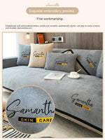 Non-Slip Cat Scratch Furniture Cover for Leather Sofas, Chenille Sofa Towels Covers II
