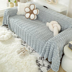 Fluffy Faux Fur Couch Cover Plush Sofa Throw, Warm & Stylish Sofa Protector